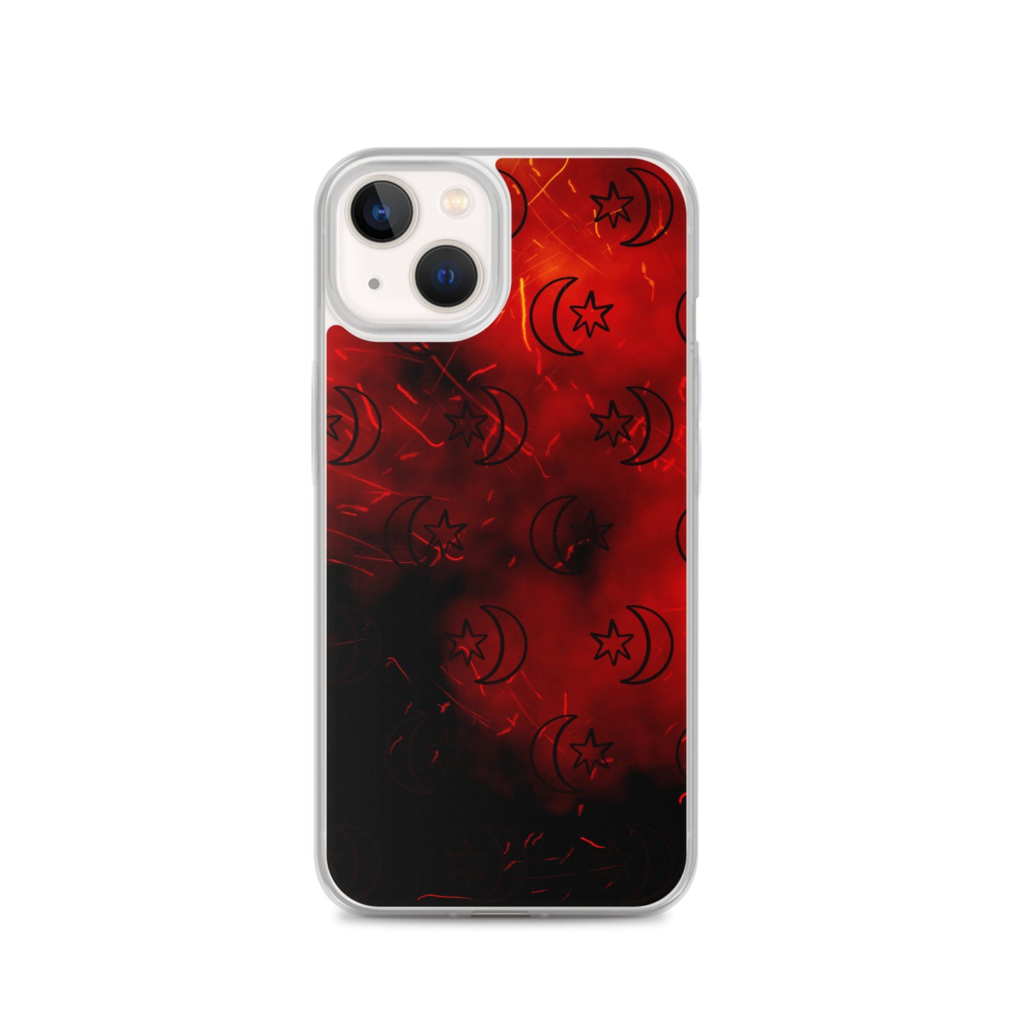 Red Moon Star Clear Case for iPhone®