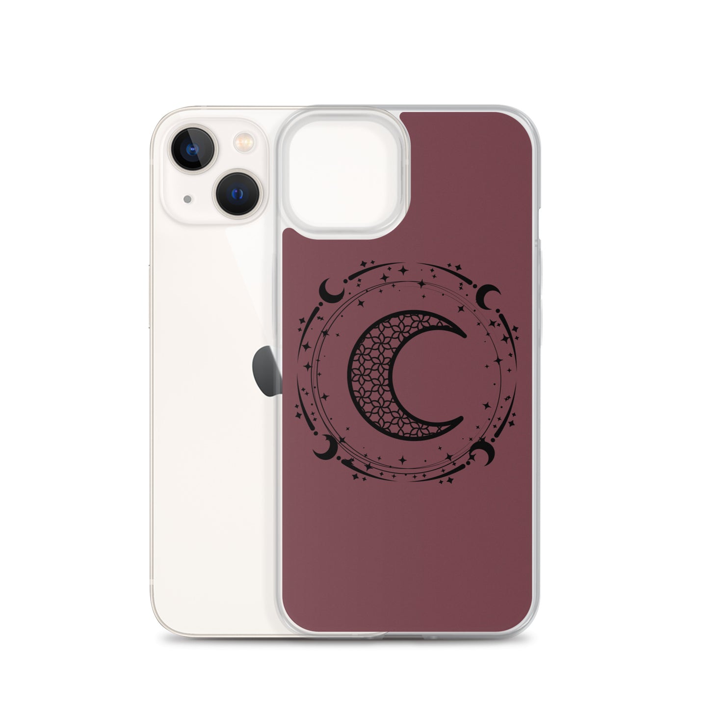 Moon Star Circle Purple Peace Clear Case for iPhone®