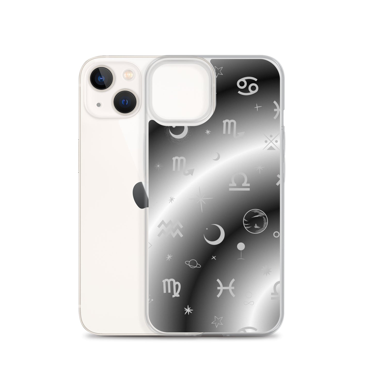 Black White Zodiac Clear Case for iPhone®