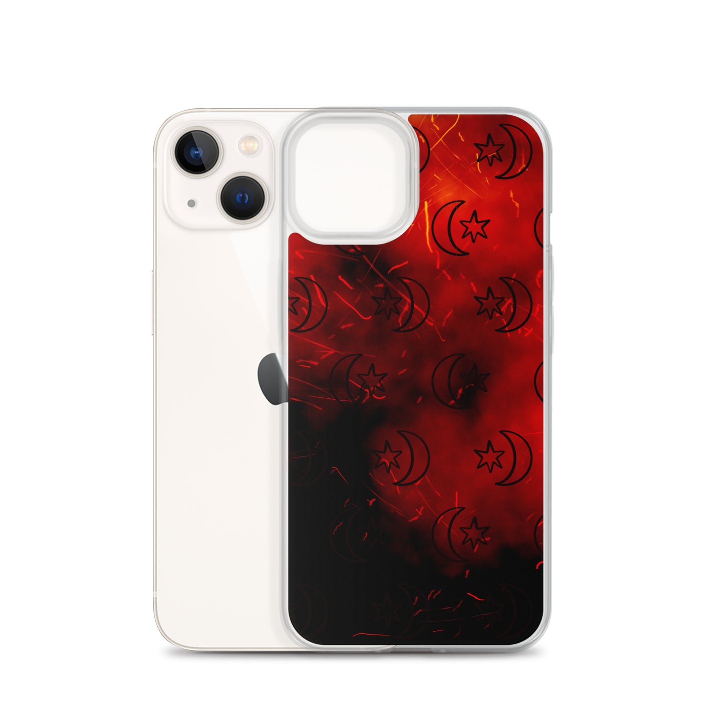 Red Moon Star Clear Case for iPhone®