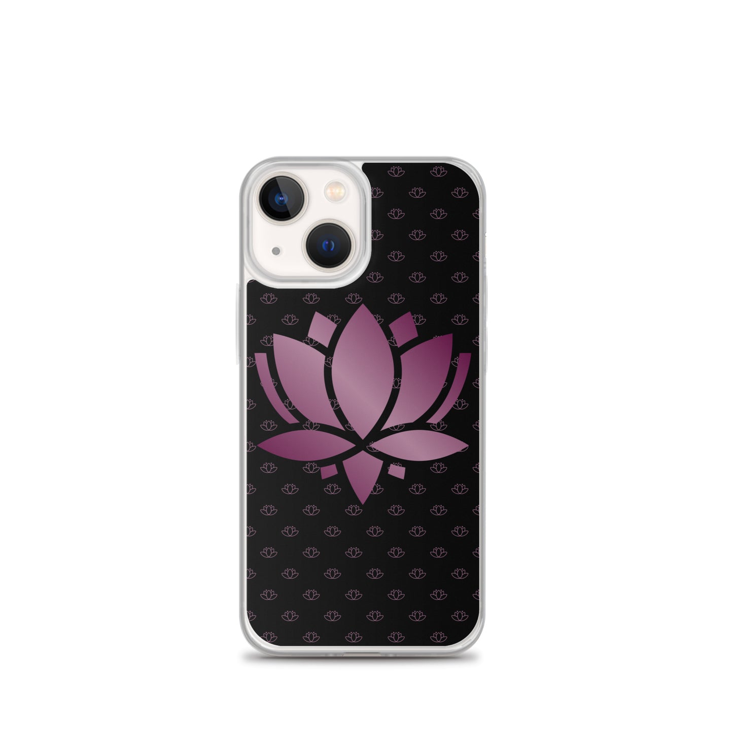 Lotus Flower Black Purple Power Clear Case for iPhone®