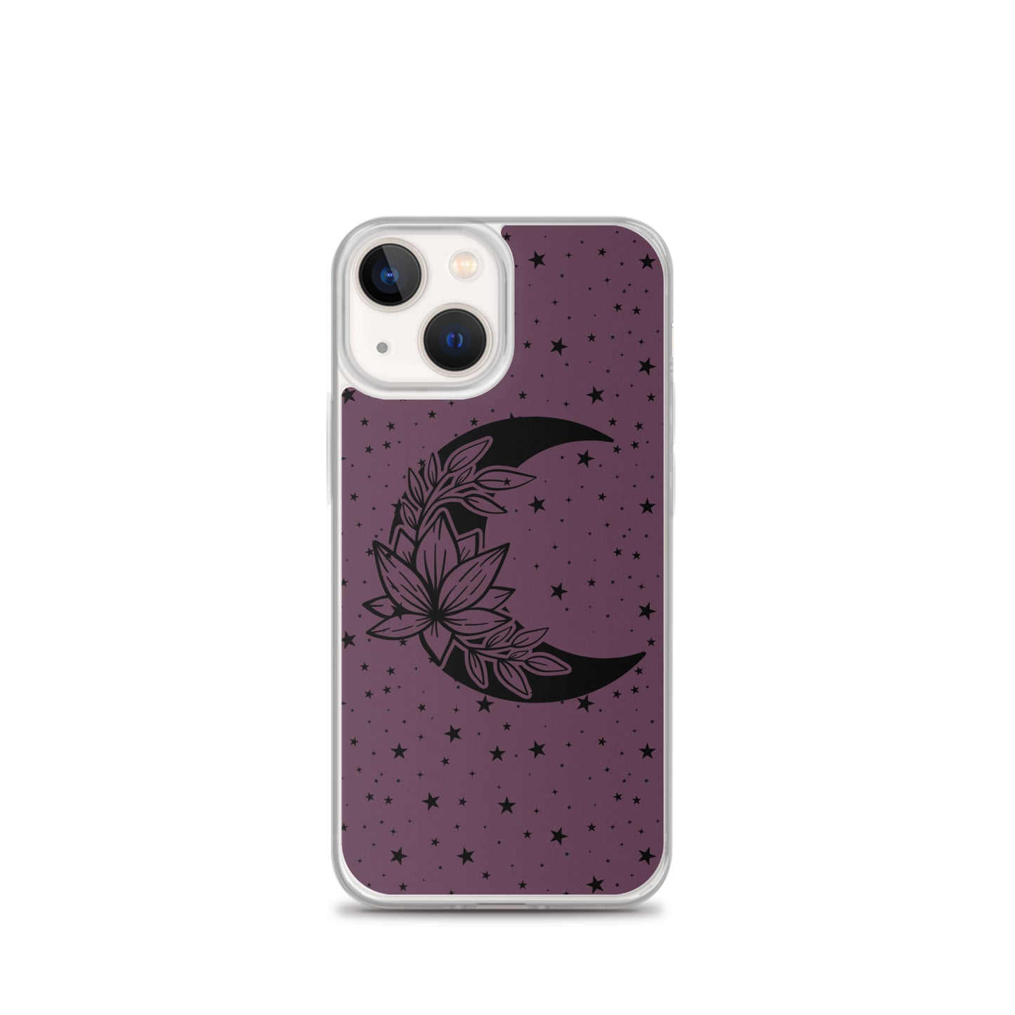 Floral Moon Star Purple Play Clear Case for iPhone®