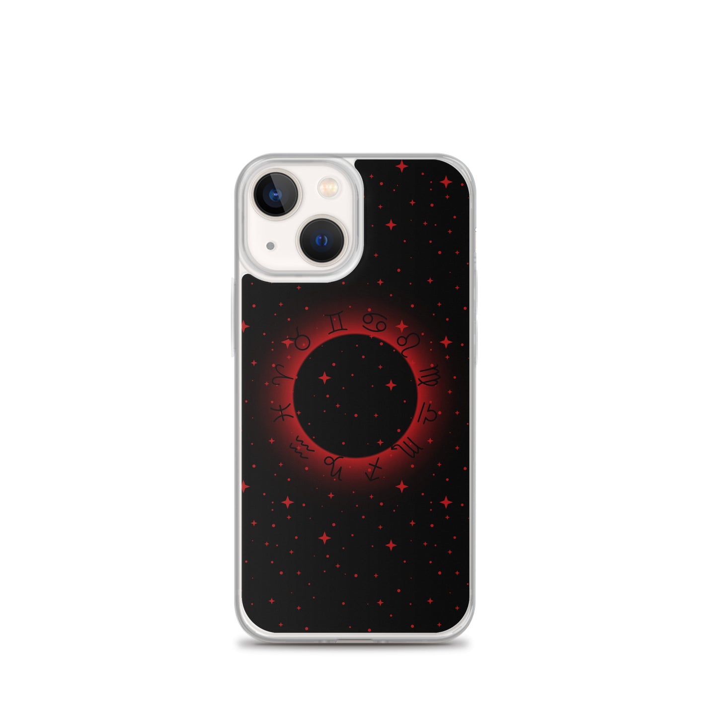 Star Zodiac Black Fire Red Clear Case for iPhone®