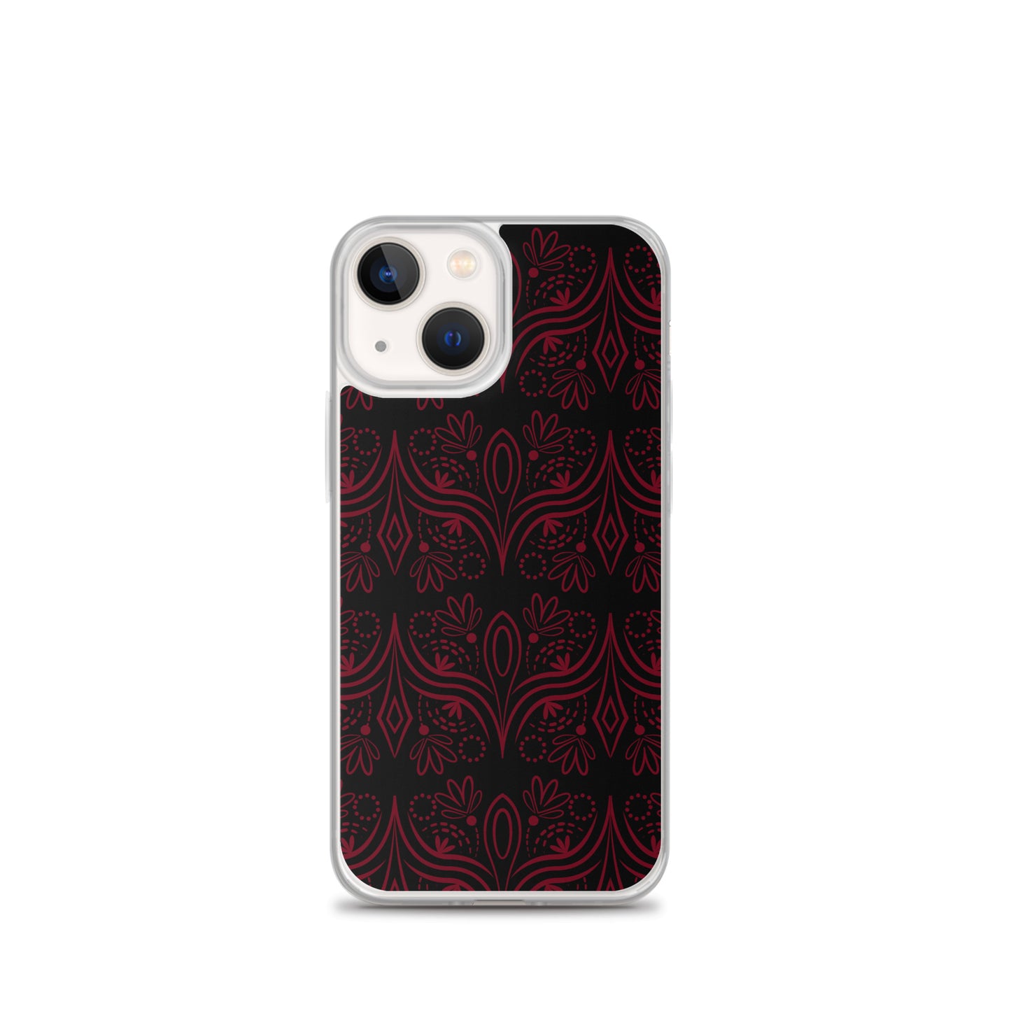 Geometric Black Star Red Clear Case for iPhone®