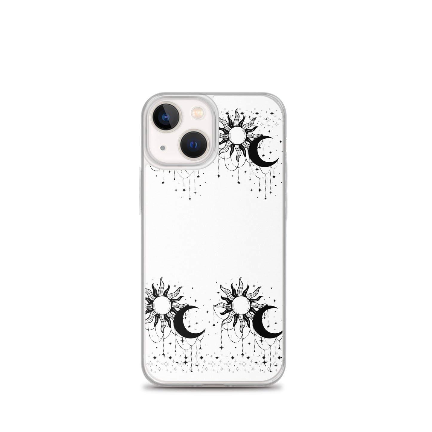 Black White Sun Moon Clear Case for iPhone®