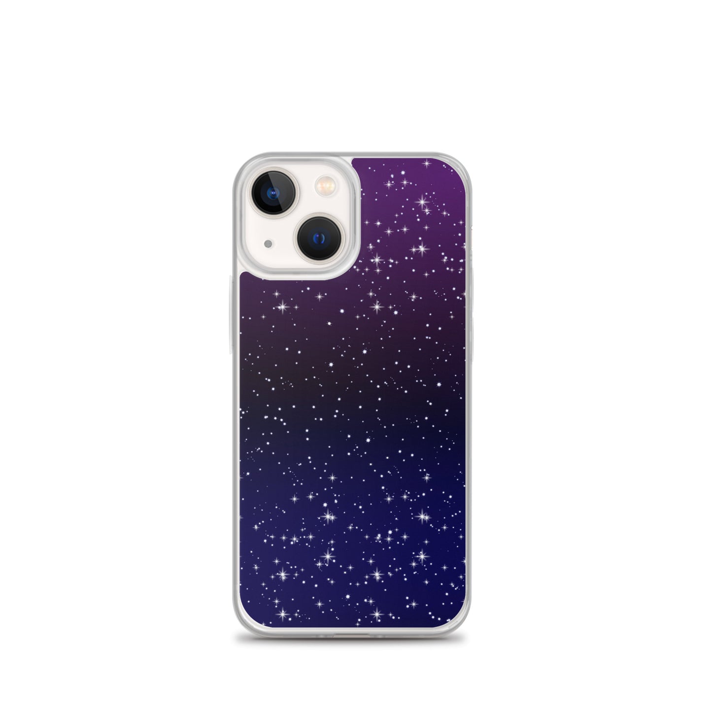 Purple Black Star Galaxy Clear Case for iPhone®