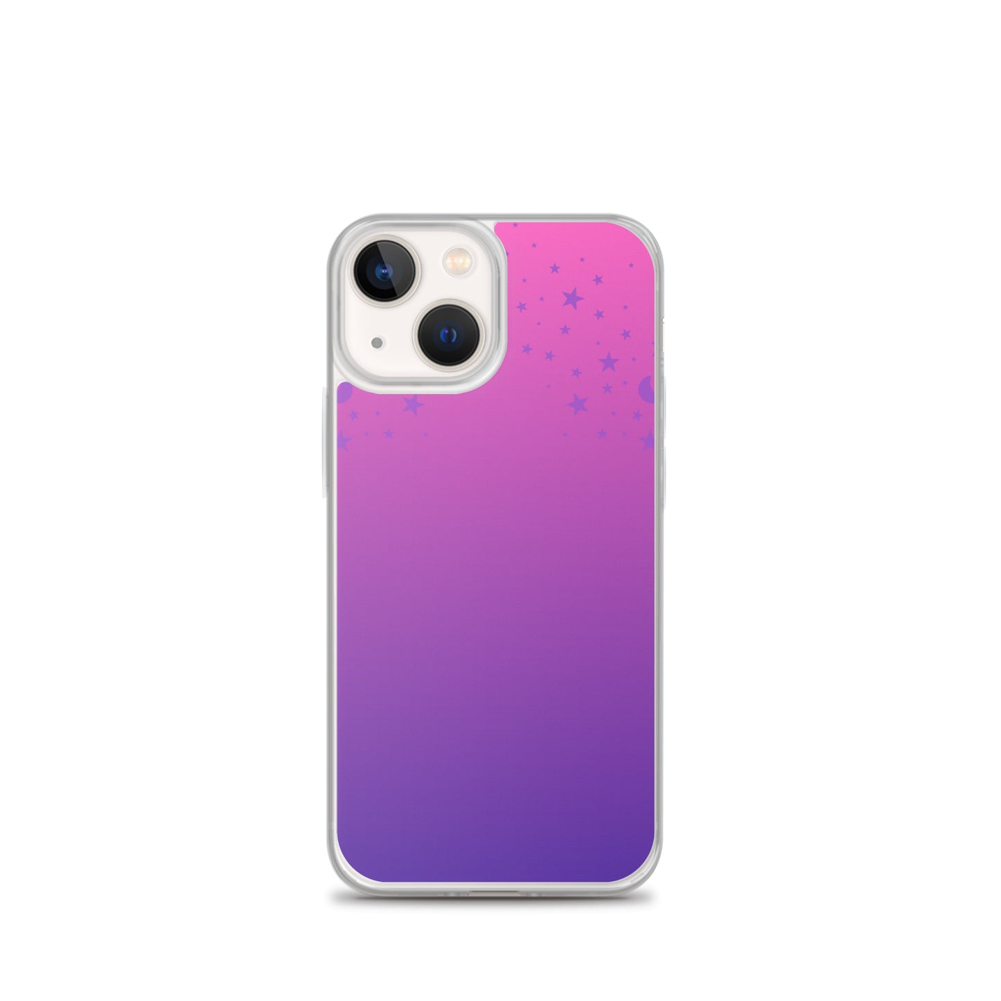 Purple Pink Gradient Star Clear Case for iPhone®