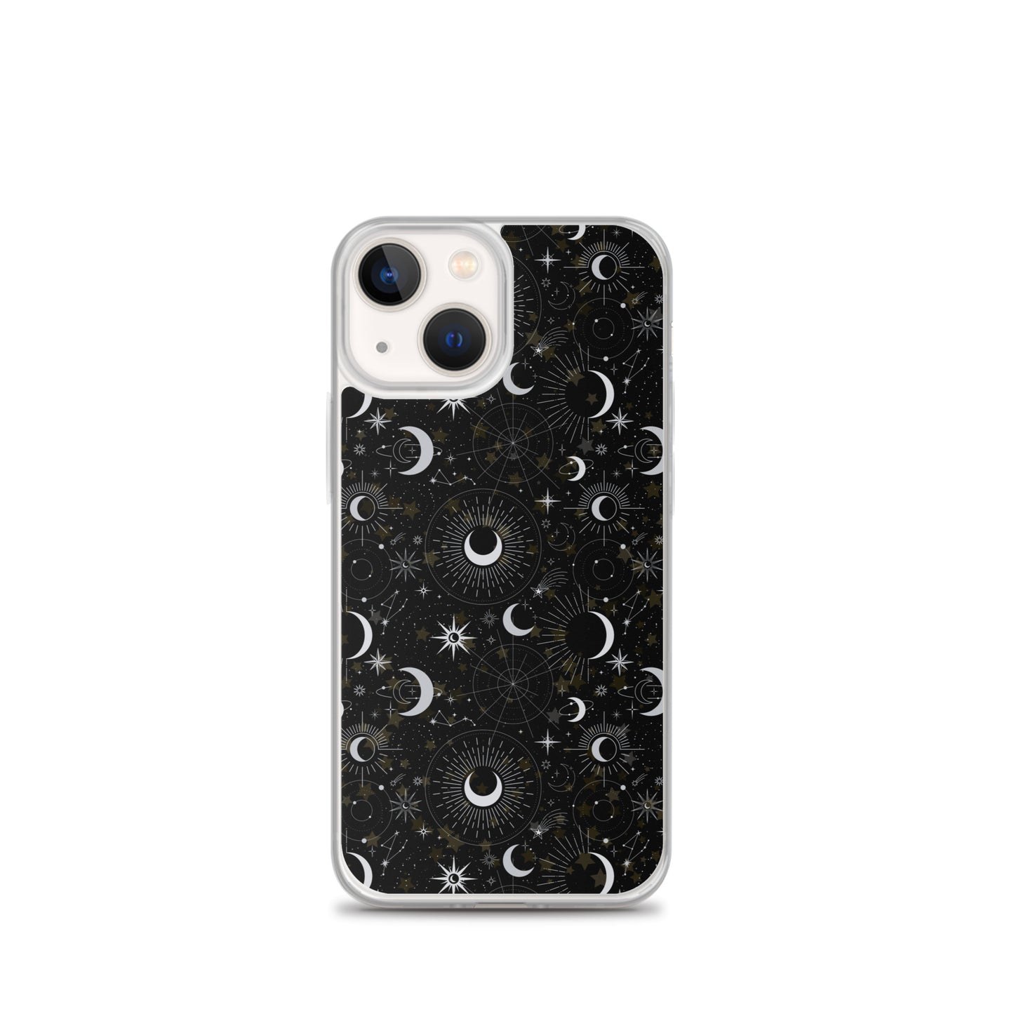 Silver Black Moon Clear Case for iPhone®