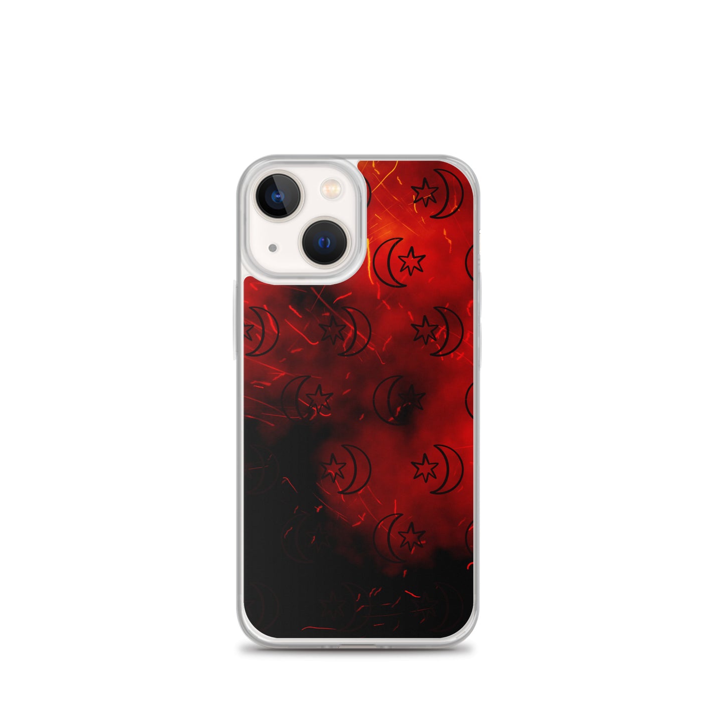 Red Moon Star Clear Case for iPhone®