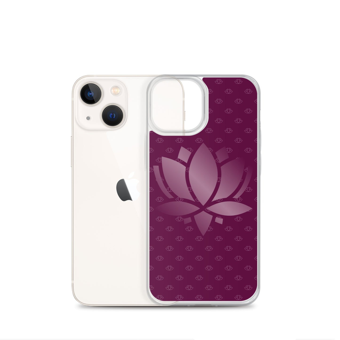 Lotus Flower Purple Power Clear Case for iPhone®