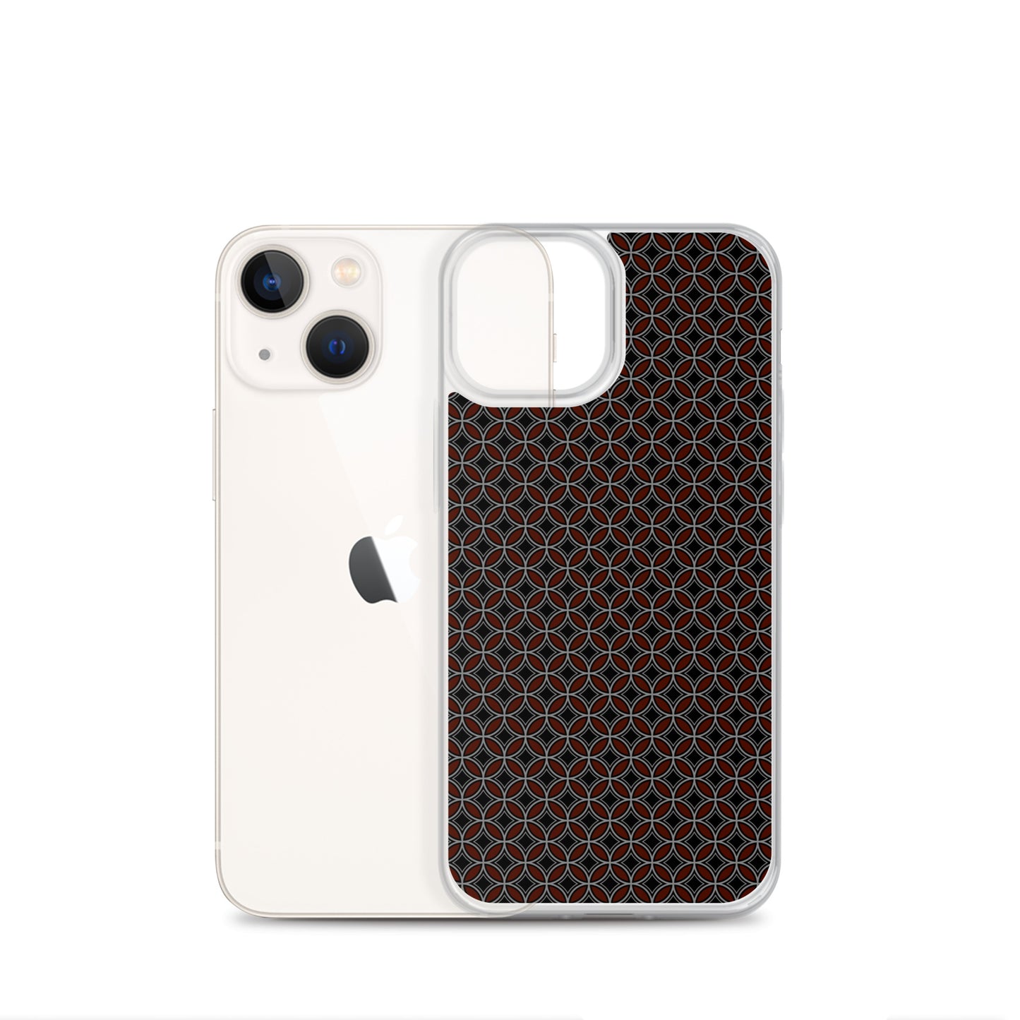 Flower of Life Black Clear Case for iPhone®