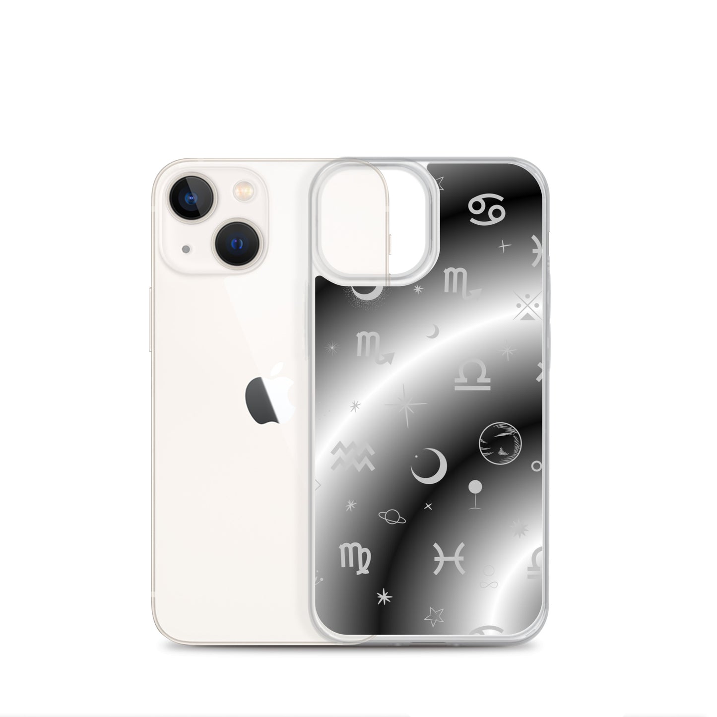 Black White Zodiac Clear Case for iPhone®