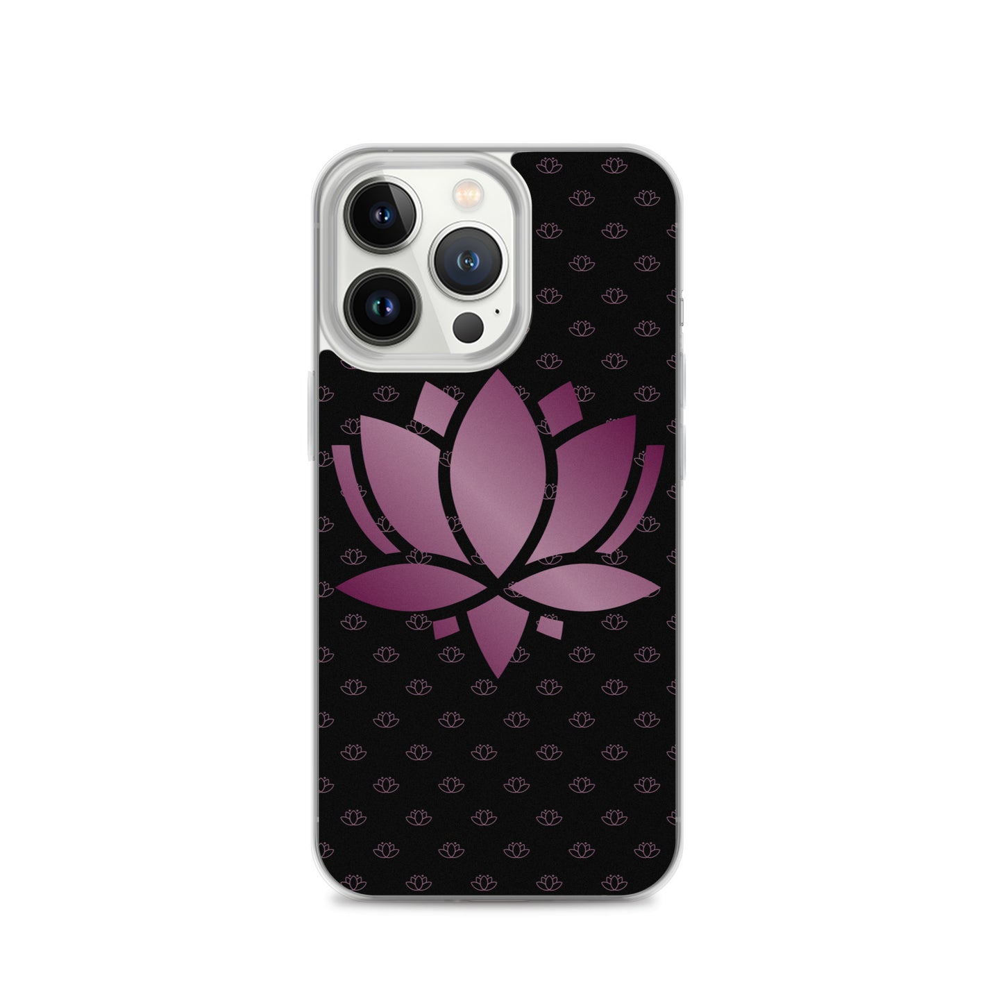 Lotus Flower Black Purple Power Clear Case for iPhone®