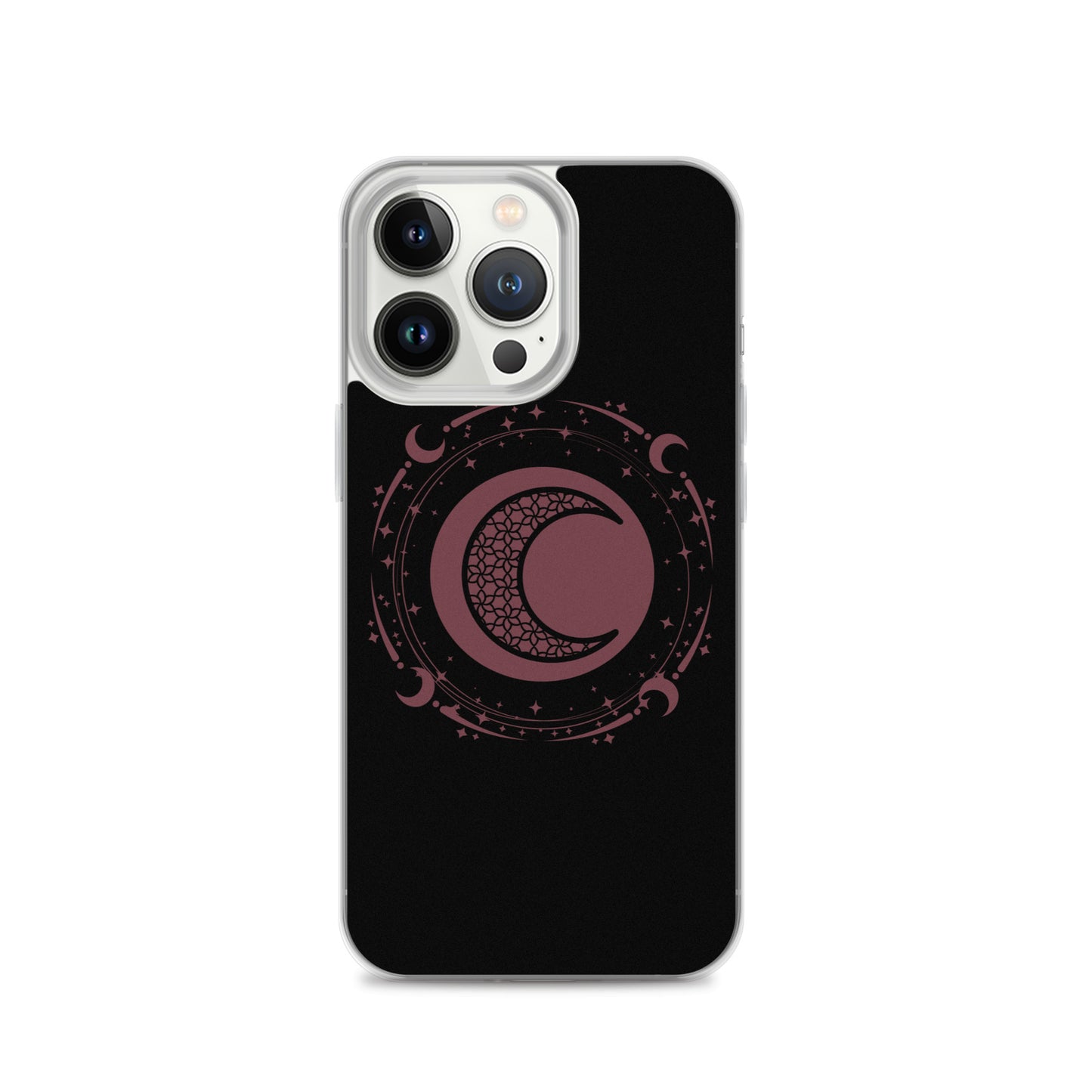 Moon Star Black Purple Peace Clear Case for iPhone®