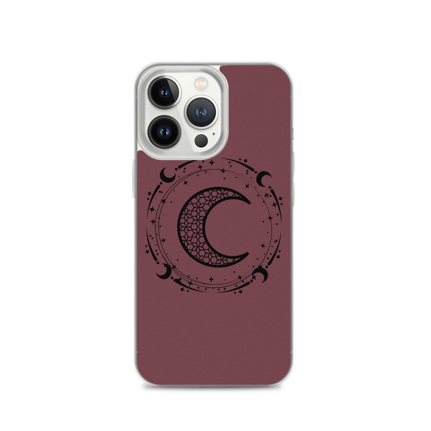 Moon Star Circle Purple Peace Clear Case for iPhone®