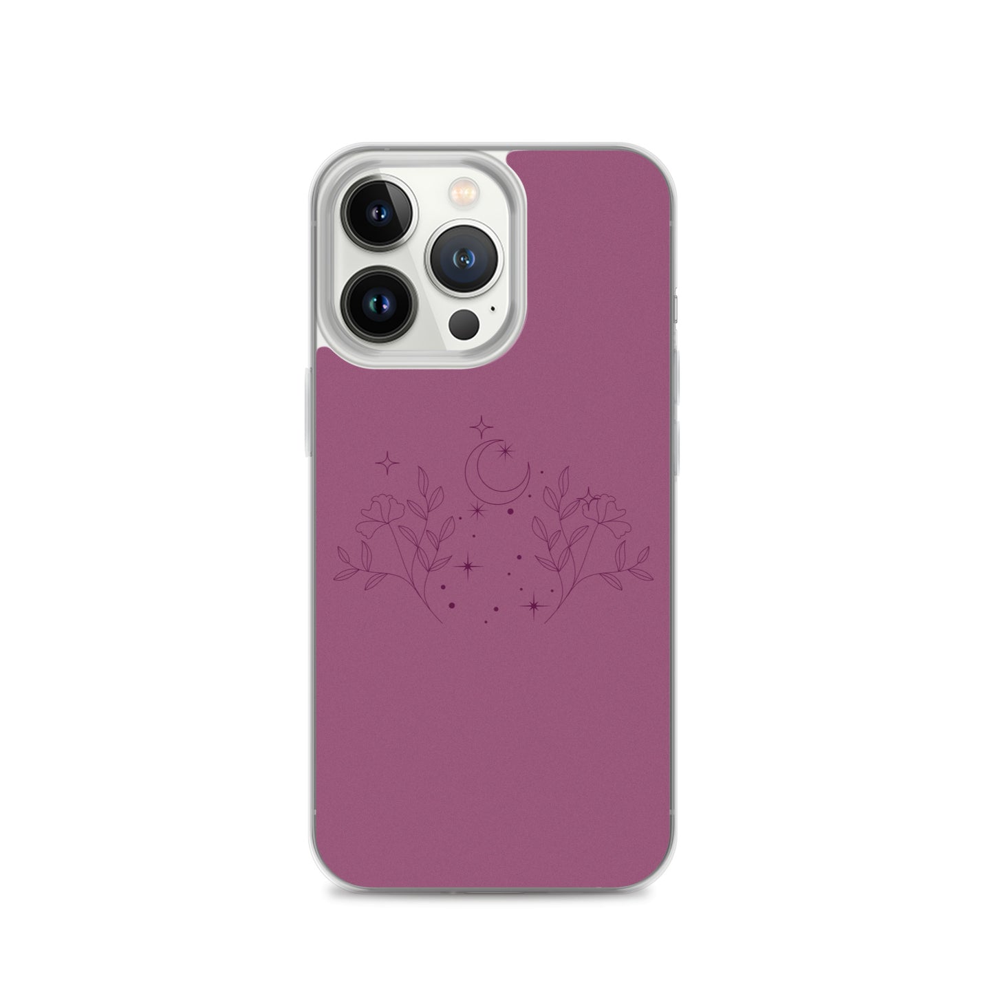 Flower Moon Warm Pink Clear Case for iPhone®