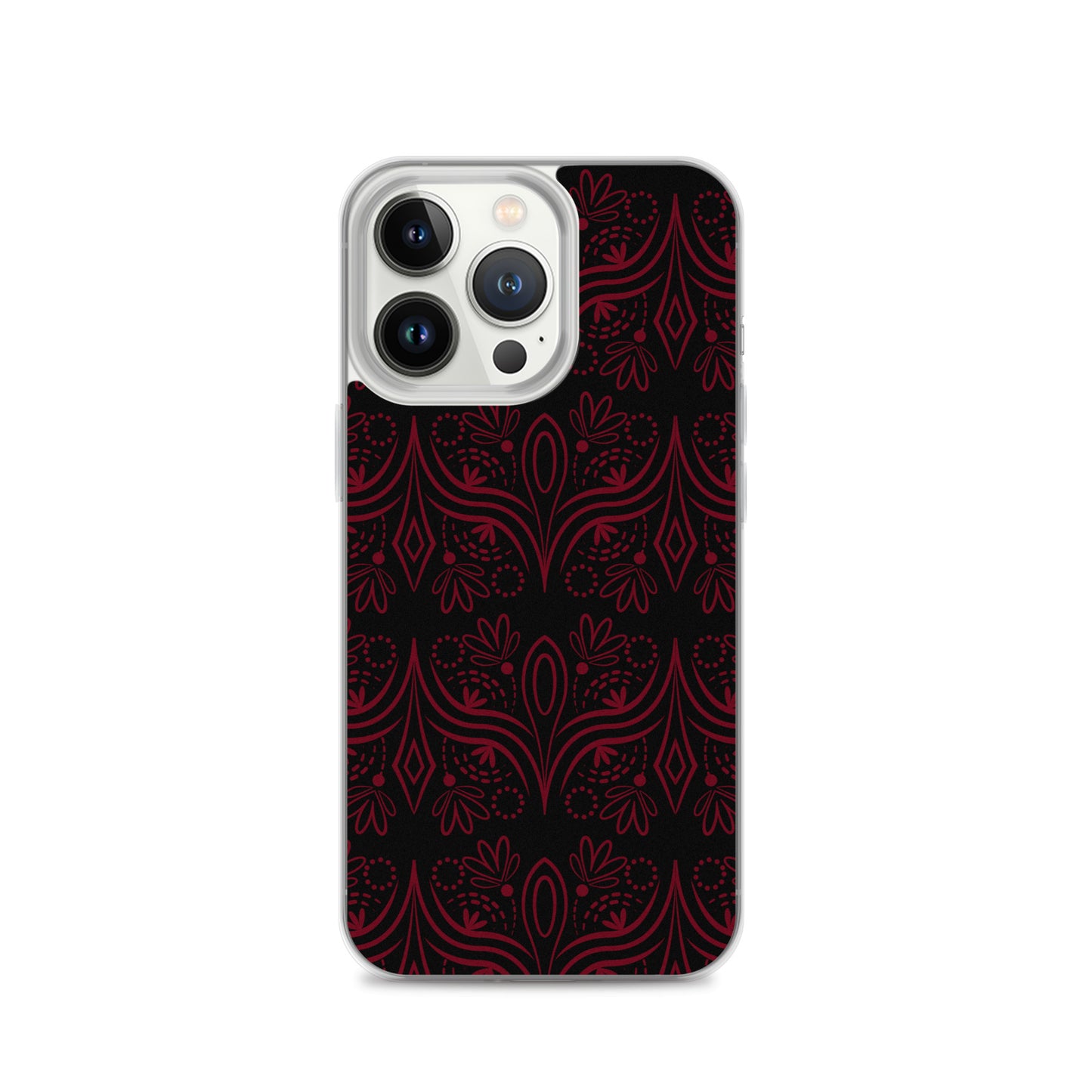 Geometric Black Star Red Clear Case for iPhone®