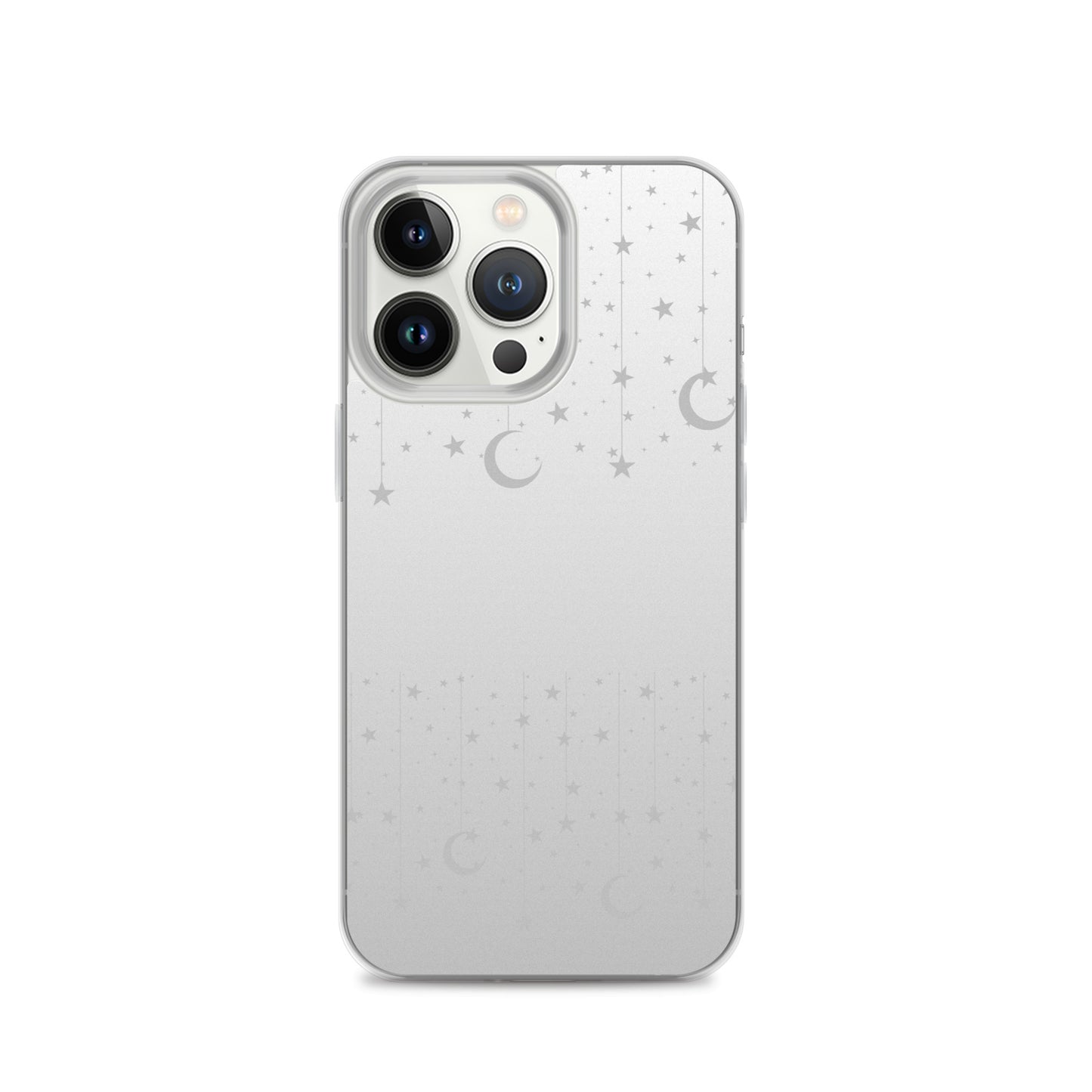 Silver Grey Moon Star Clear Case for iPhone®