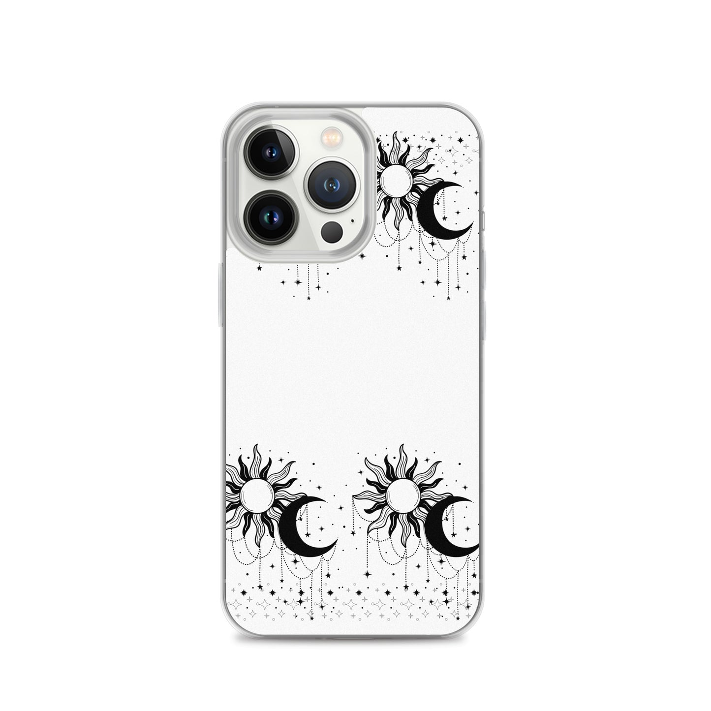 Black White Sun Moon Clear Case for iPhone®