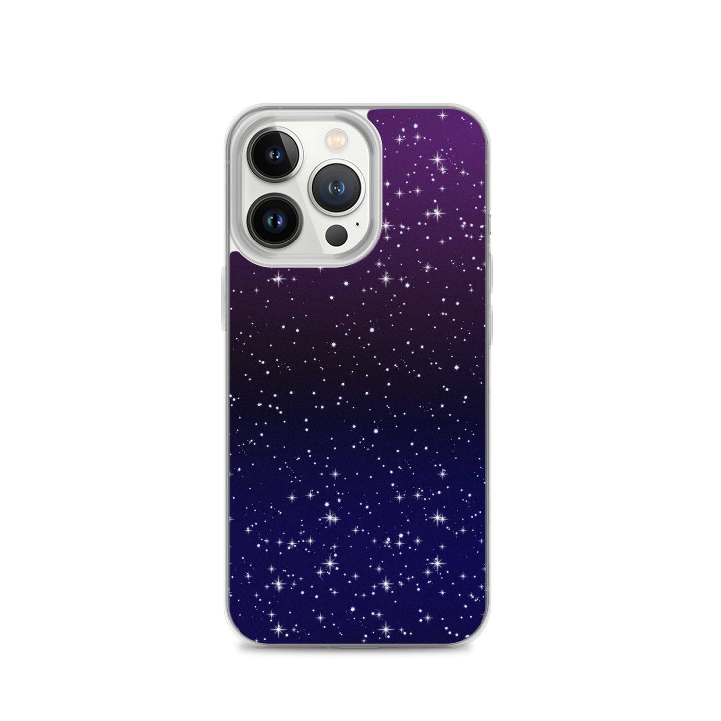 Purple Black Star Galaxy Clear Case for iPhone®