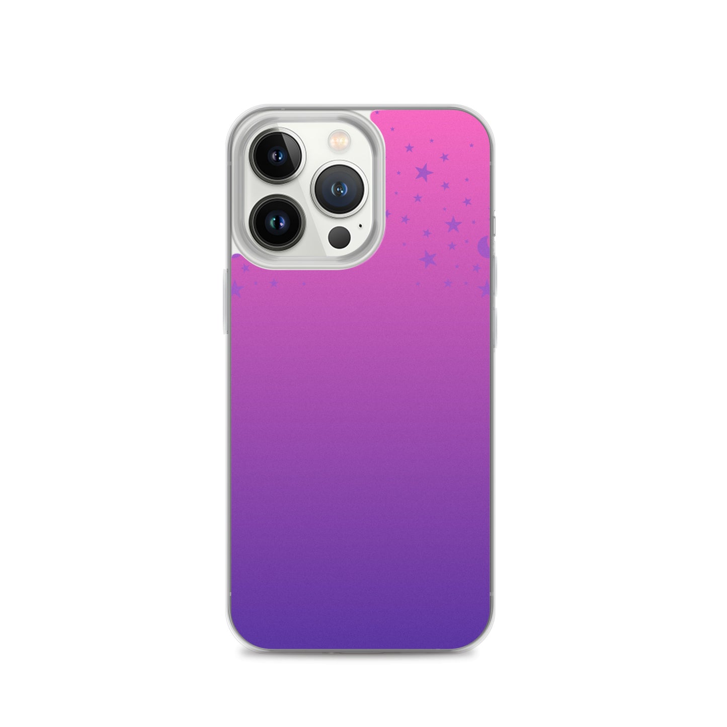 Purple Pink Gradient Star Clear Case for iPhone®