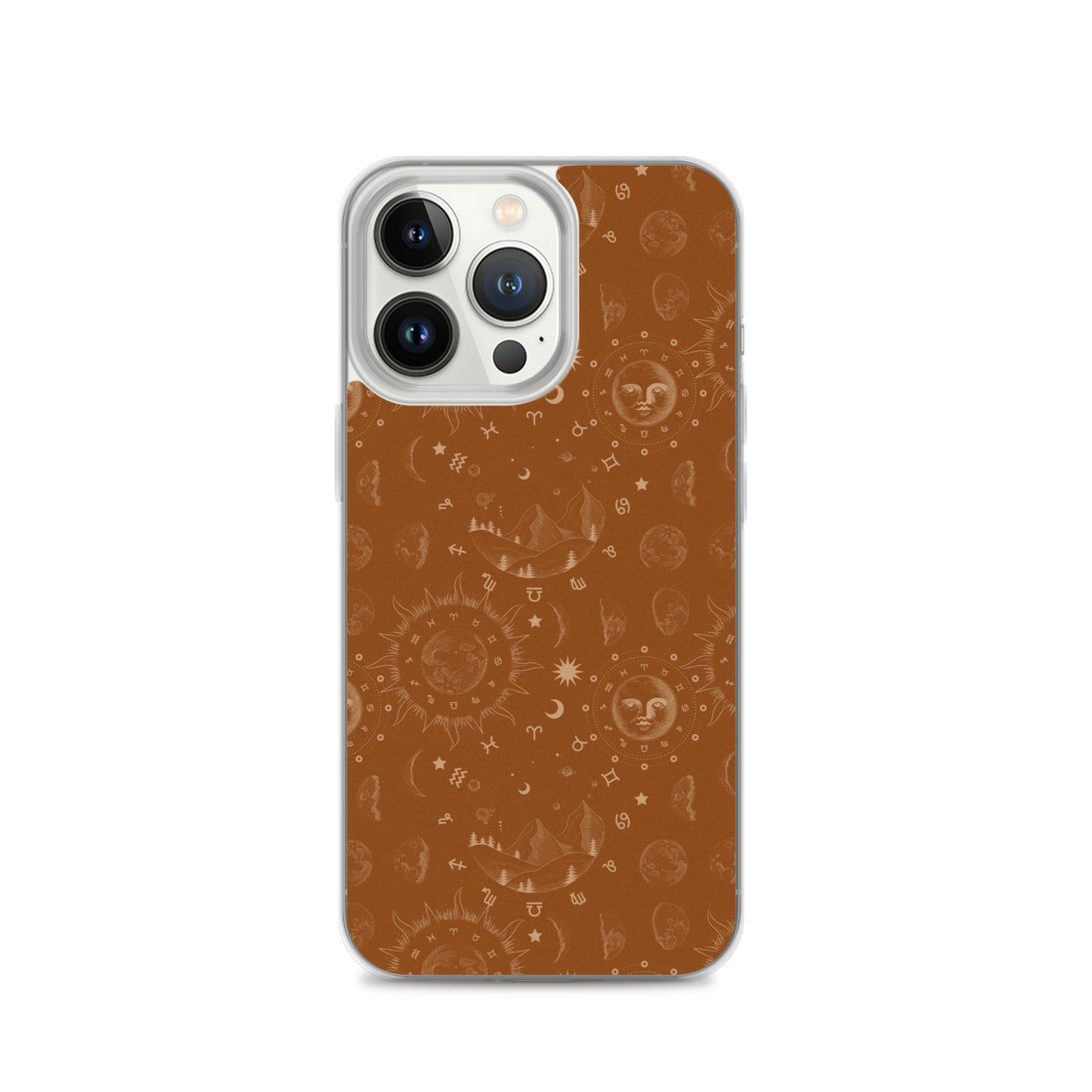 Saddle Brown Moon Galaxy Clear Case for iPhone®