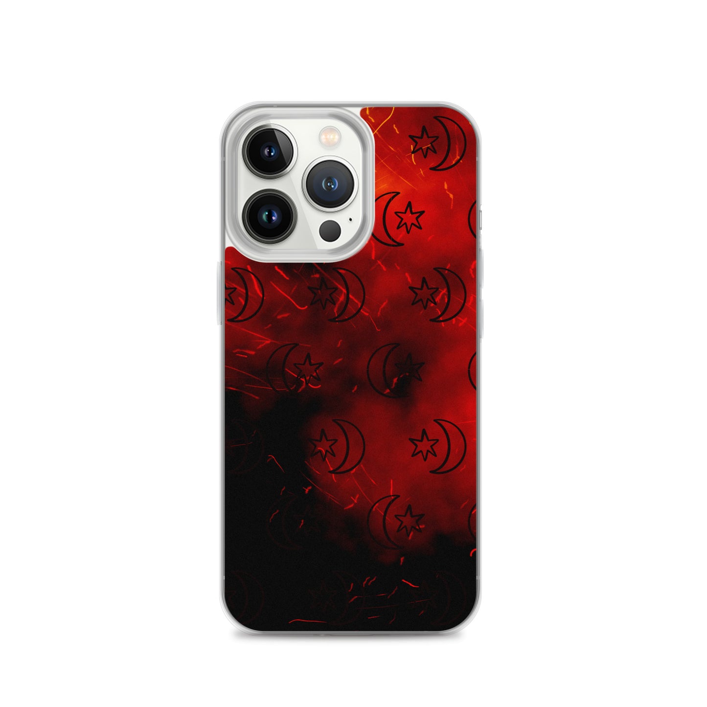 Red Moon Star Clear Case for iPhone®