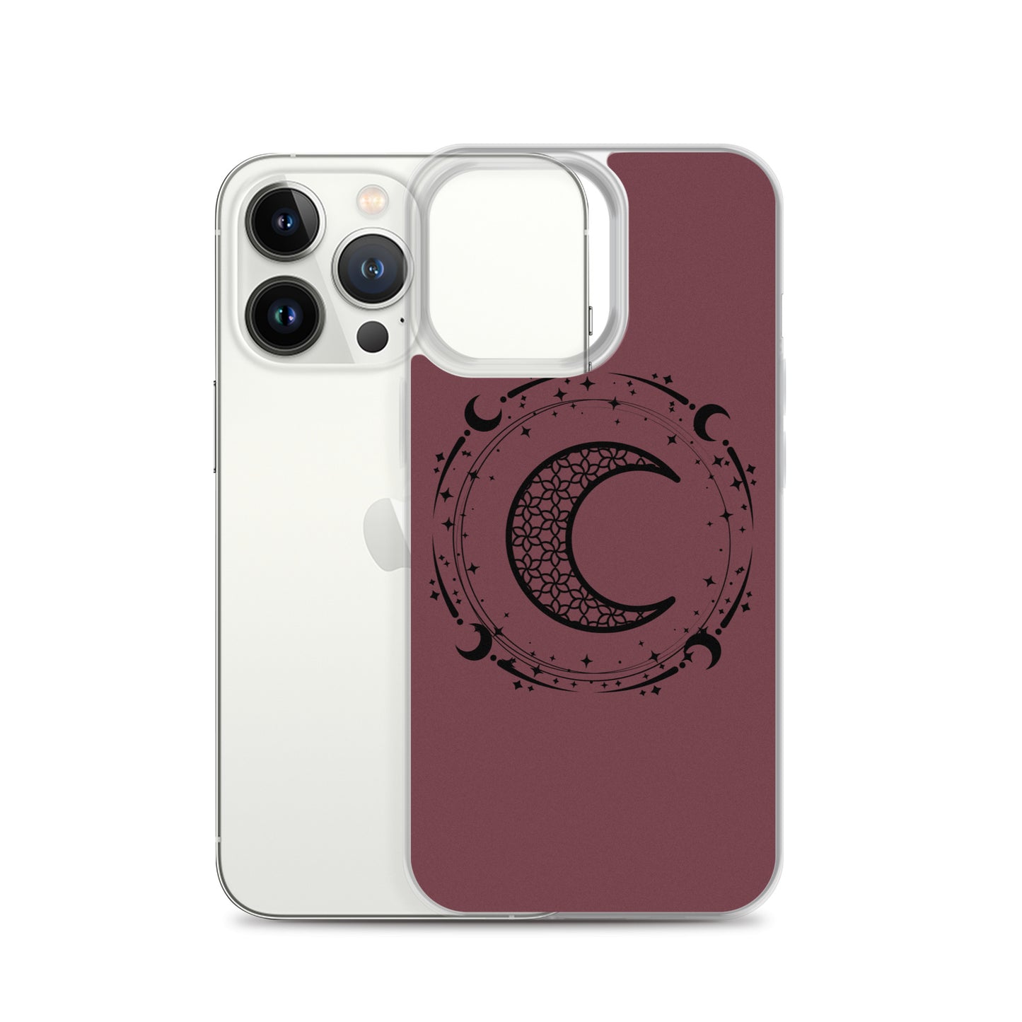 Moon Star Circle Purple Peace Clear Case for iPhone®