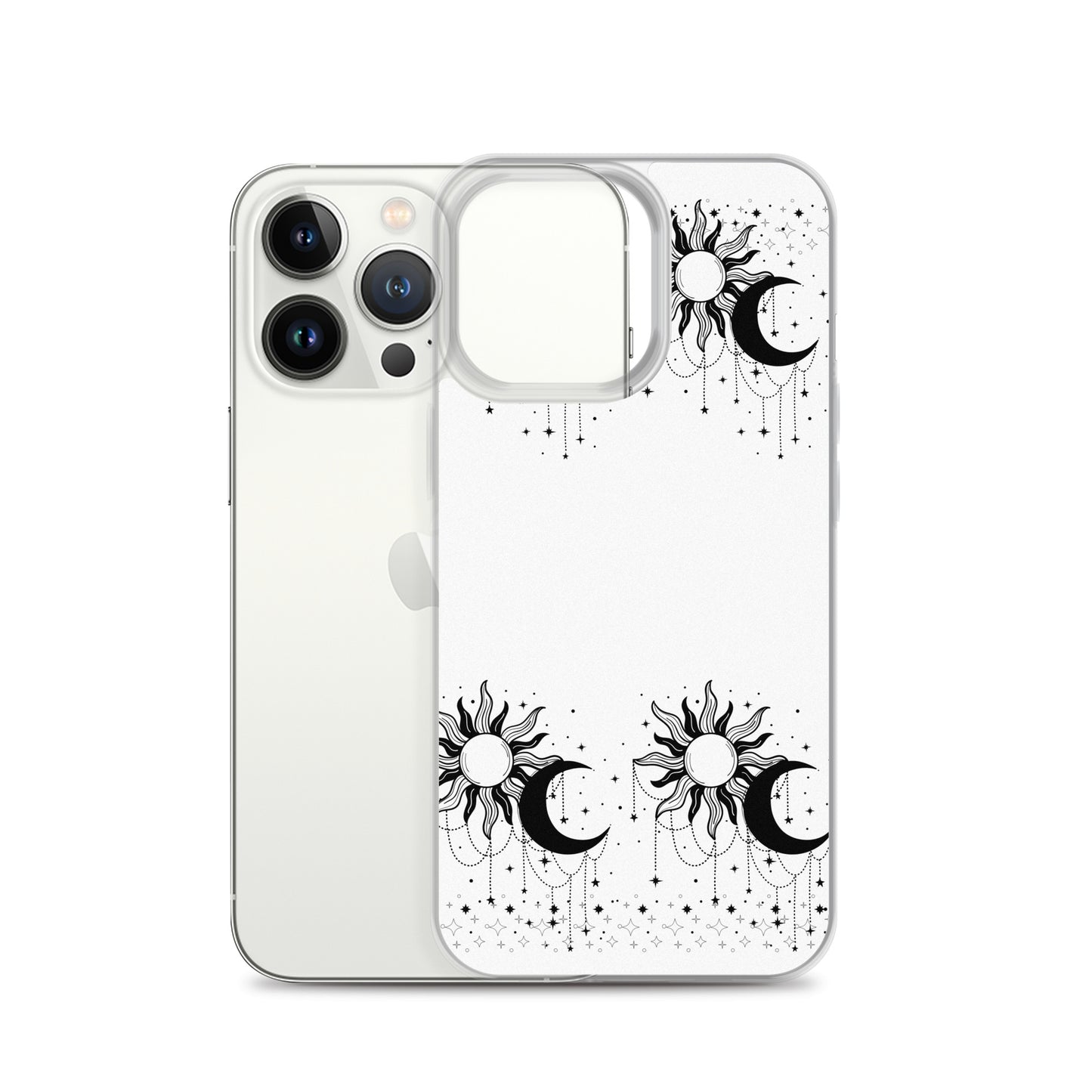 Black White Sun Moon Clear Case for iPhone®