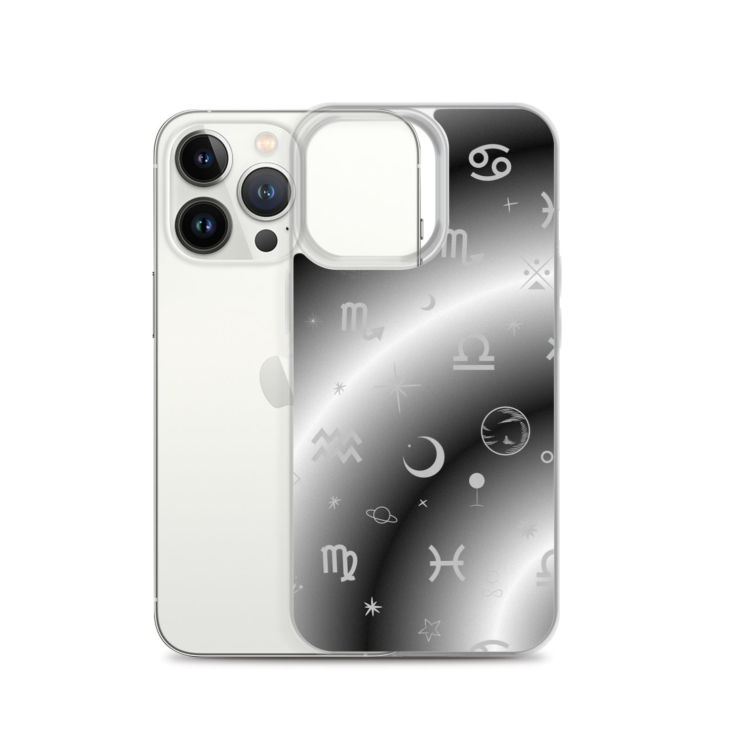 Black White Zodiac Clear Case for iPhone®