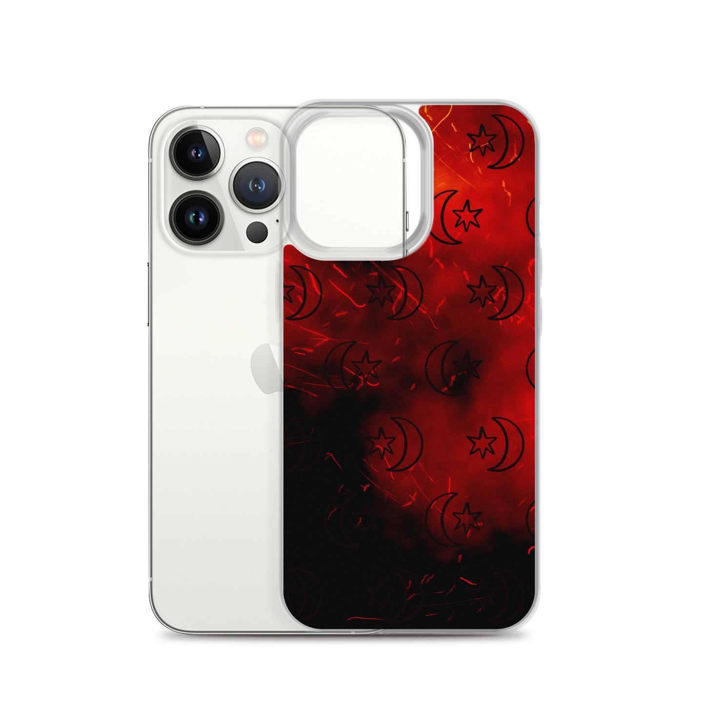 Red Moon Star Clear Case for iPhone®