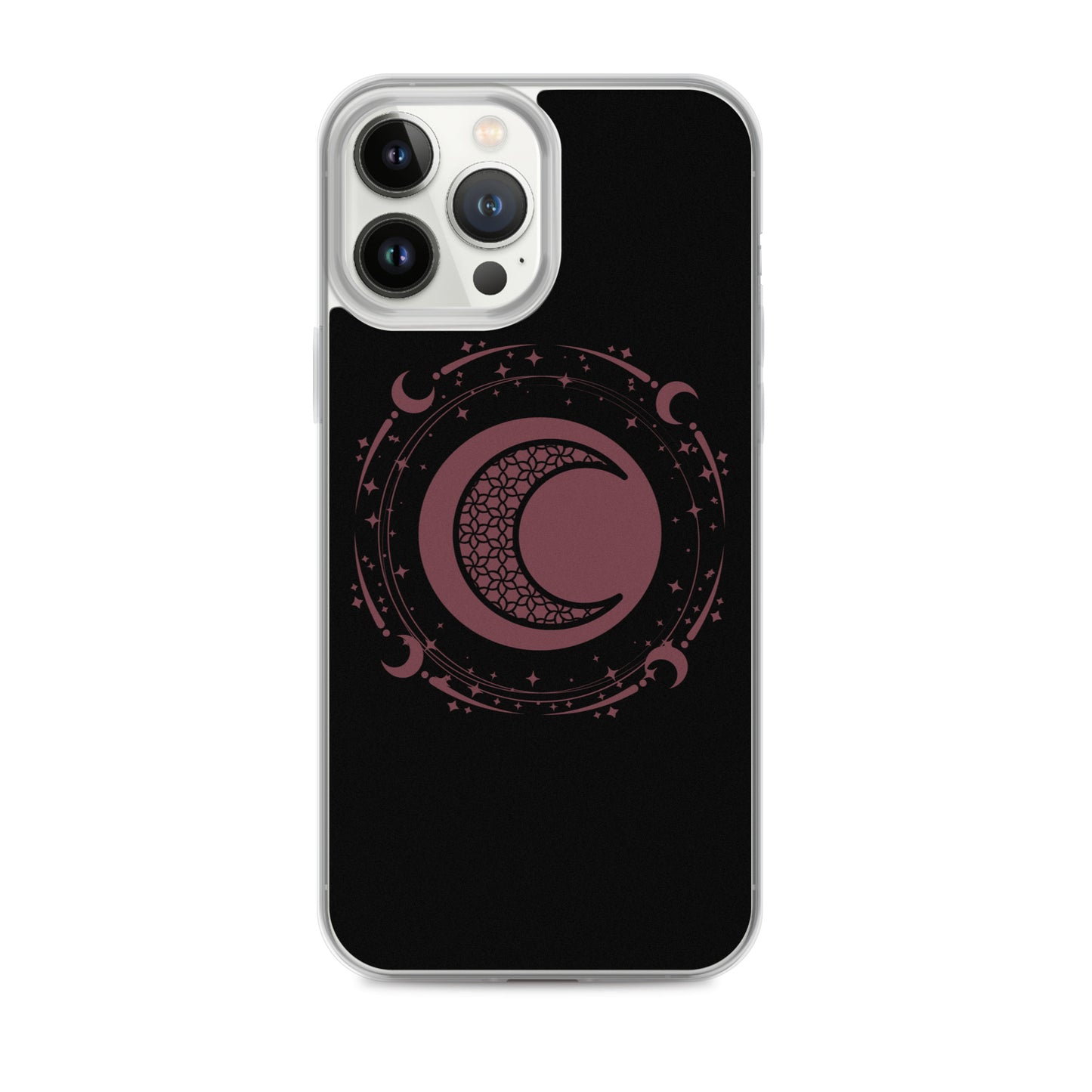 Moon Star Black Purple Peace Clear Case for iPhone®