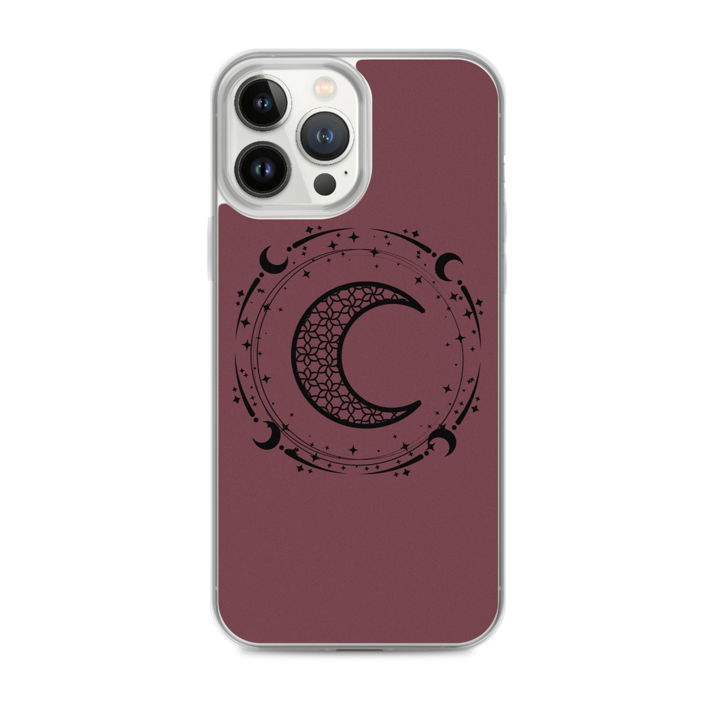 Moon Star Circle Purple Peace Clear Case for iPhone®