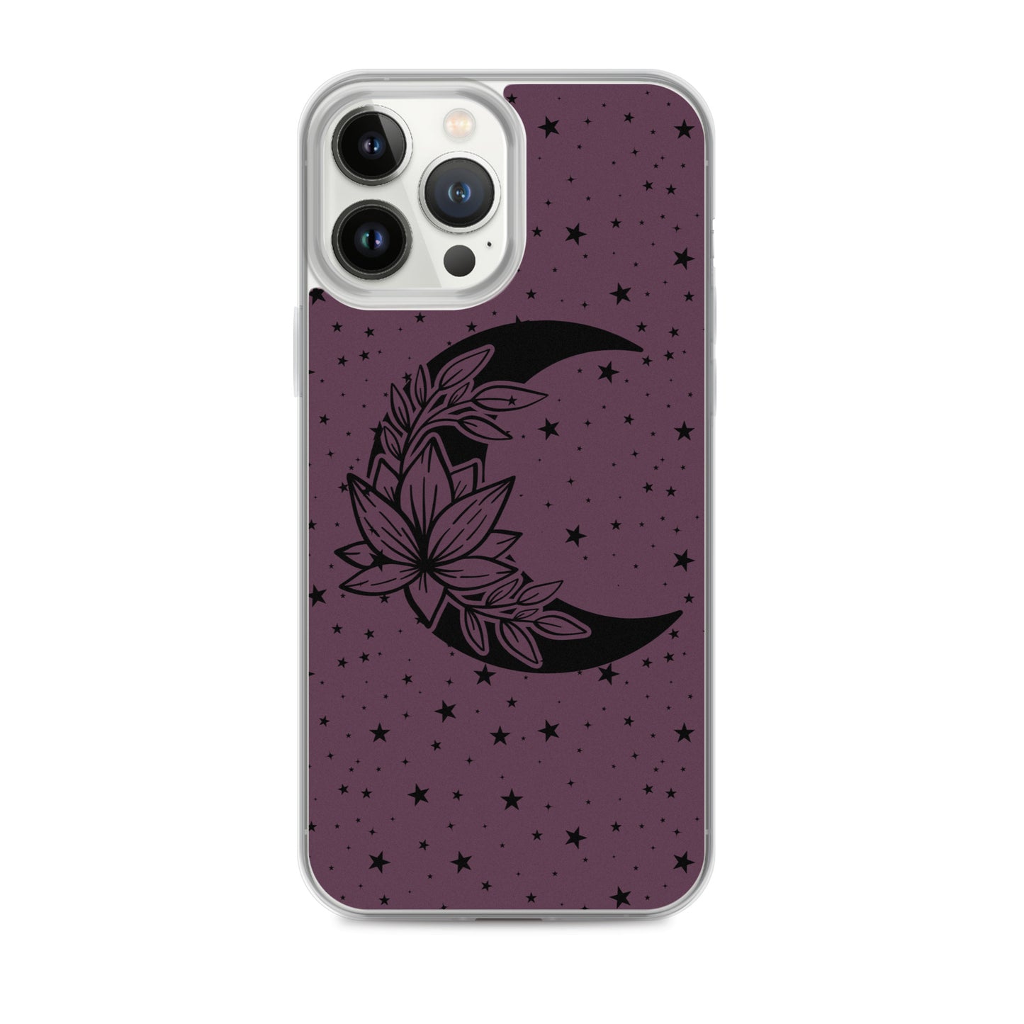 Floral Moon Star Purple Play Clear Case for iPhone®