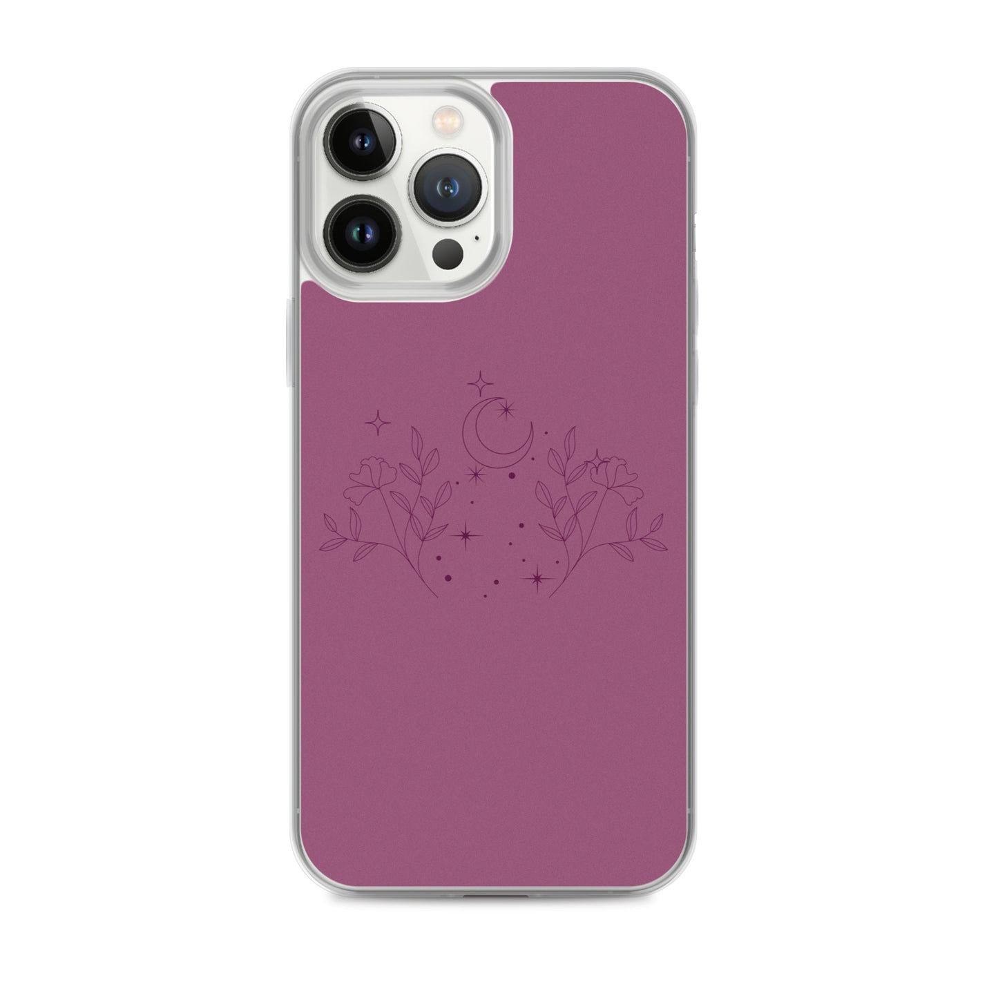 Flower Moon Warm Pink Clear Case for iPhone®