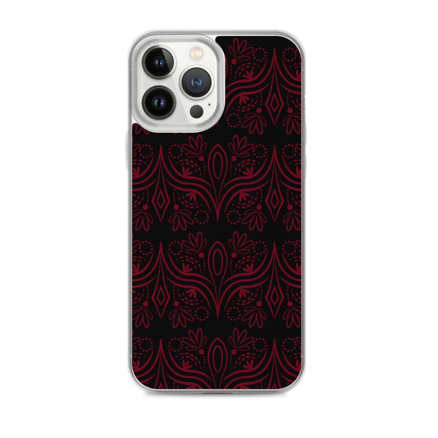 Geometric Black Star Red Clear Case for iPhone®