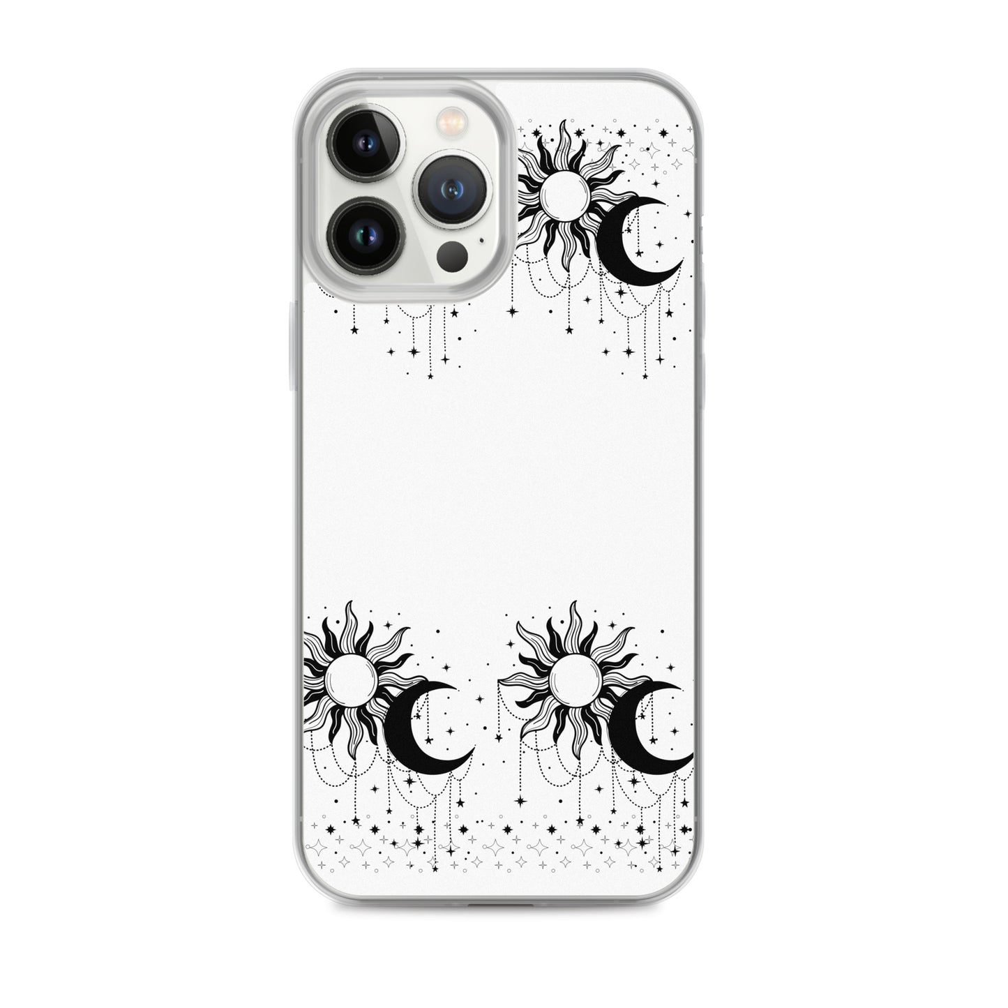 Black White Sun Moon Clear Case for iPhone®