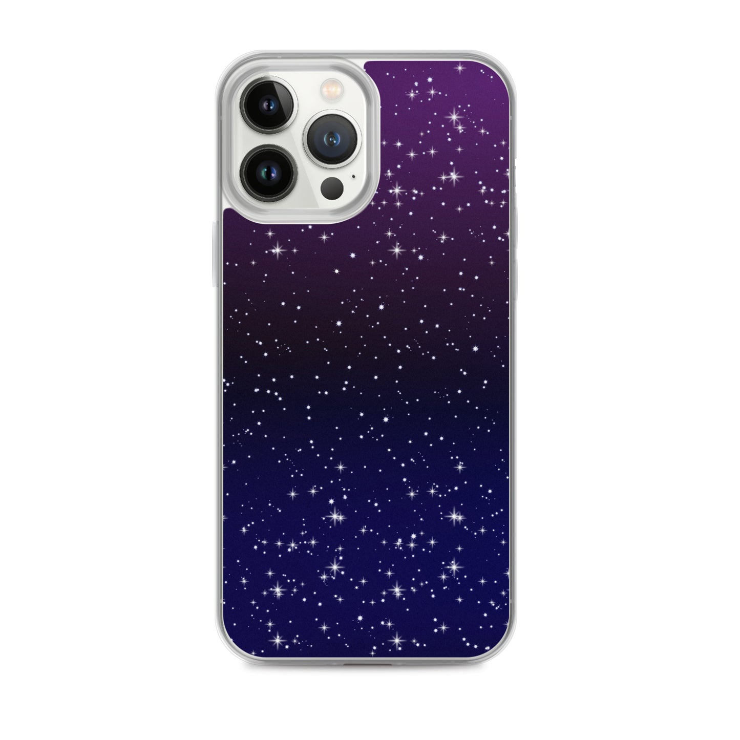 Purple Black Star Galaxy Clear Case for iPhone®