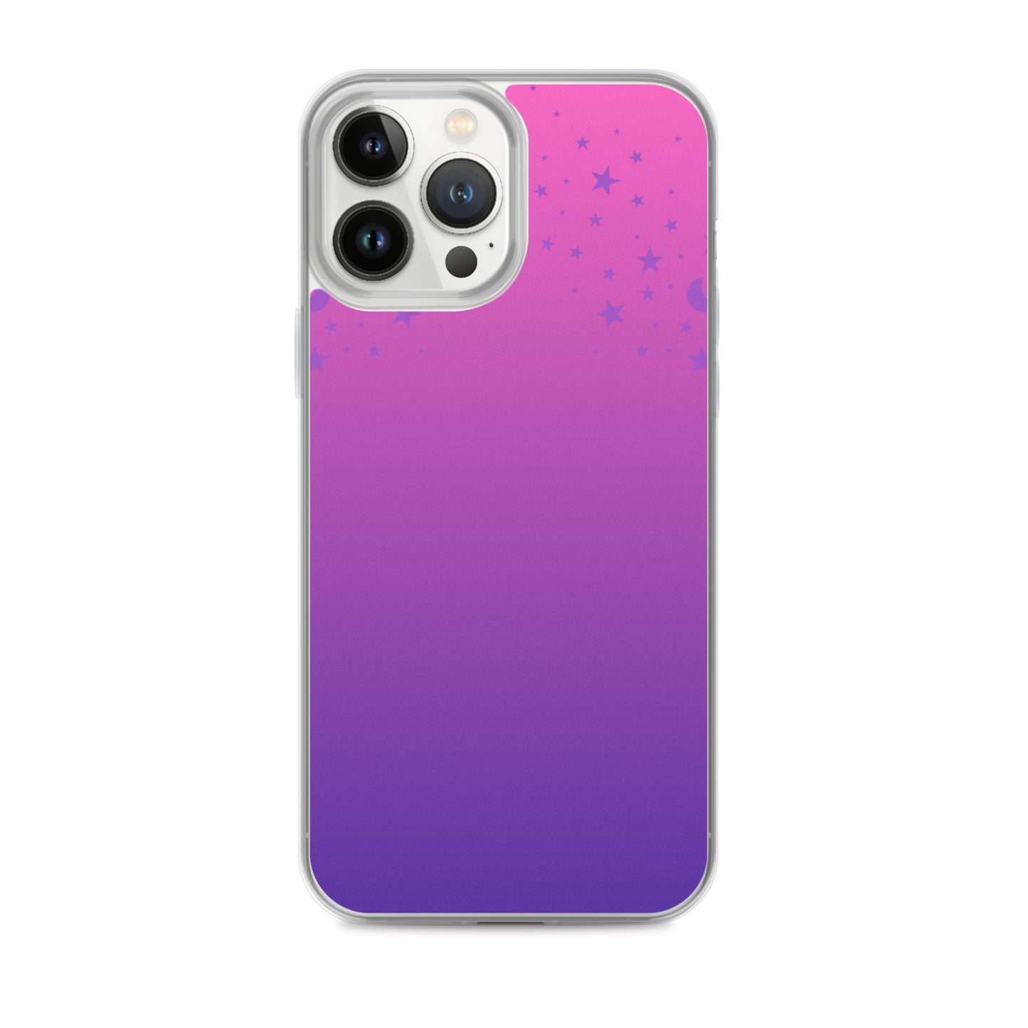 Purple Pink Gradient Star Clear Case for iPhone®