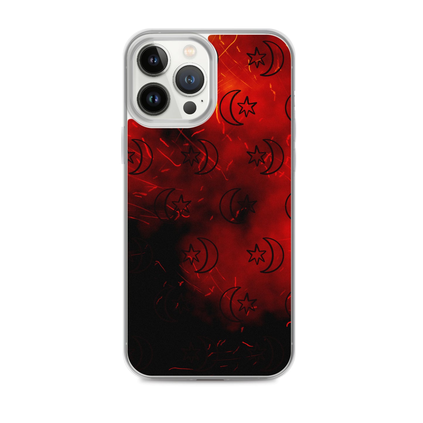 Red Moon Star Clear Case for iPhone®