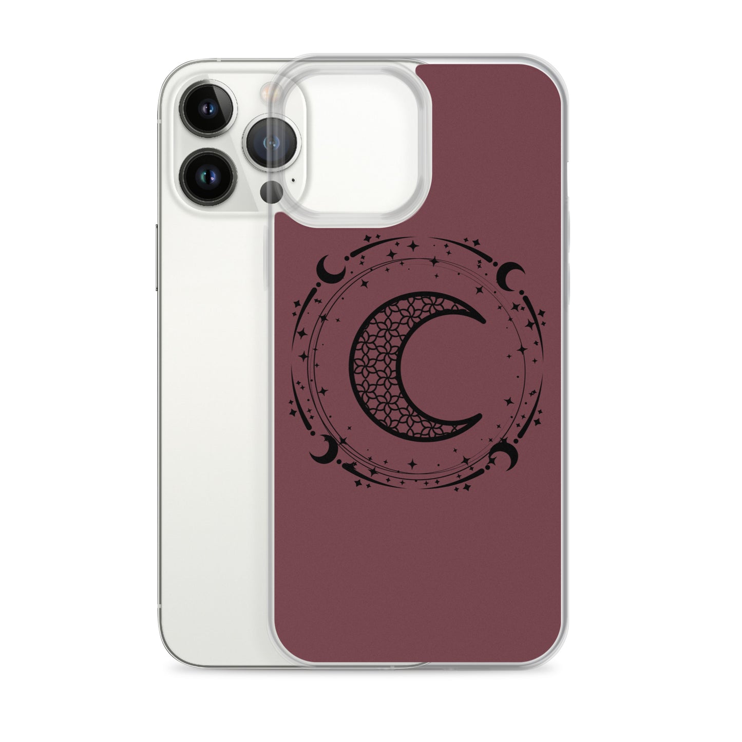 Moon Star Circle Purple Peace Clear Case for iPhone®