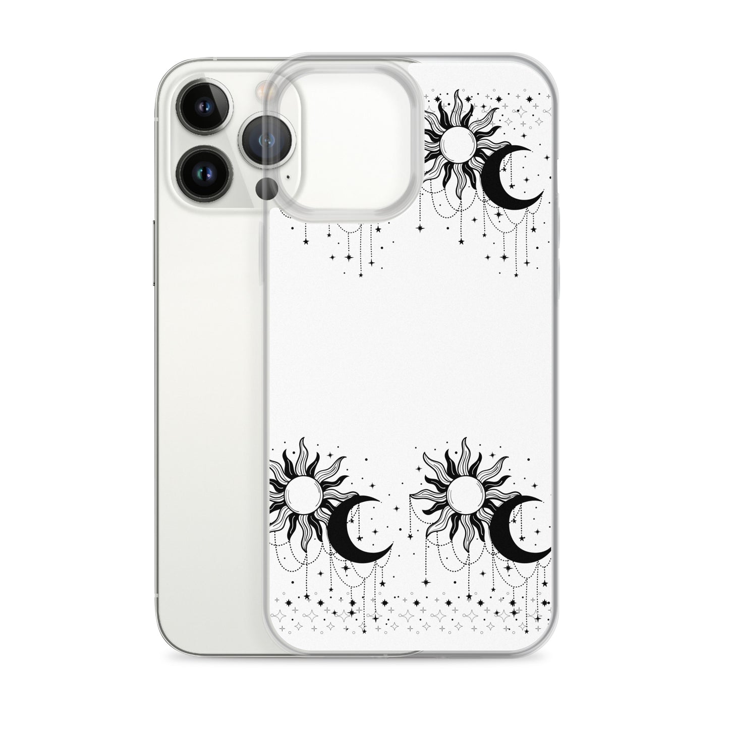 Black White Sun Moon Clear Case for iPhone®