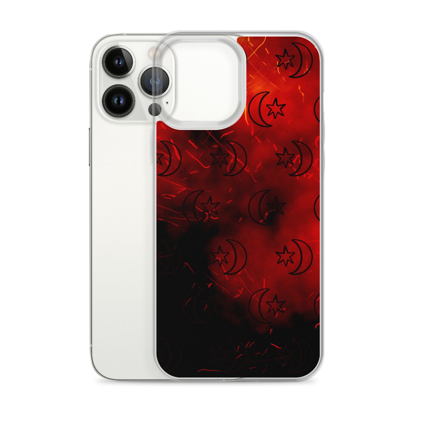 Red Moon Star Clear Case for iPhone®