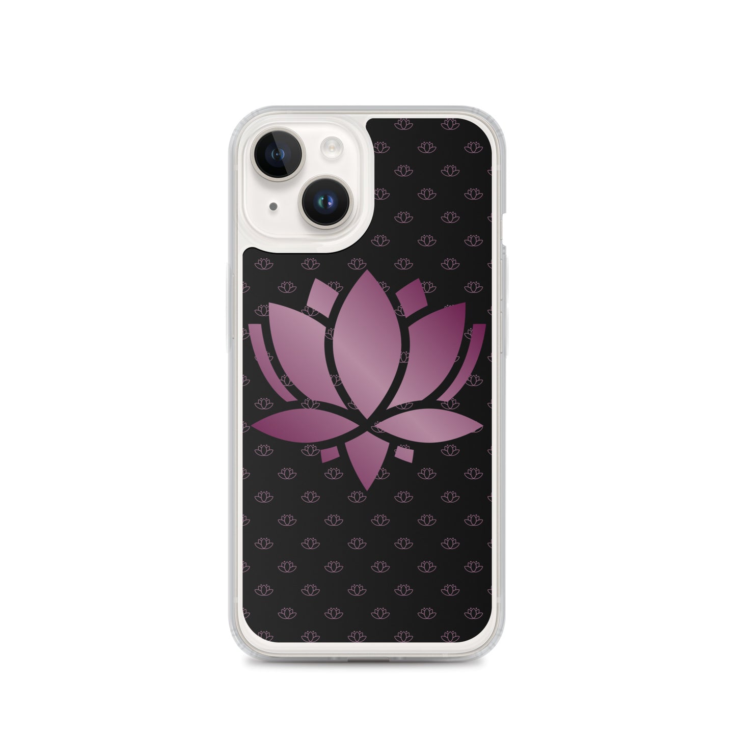 Lotus Flower Black Purple Power Clear Case for iPhone®