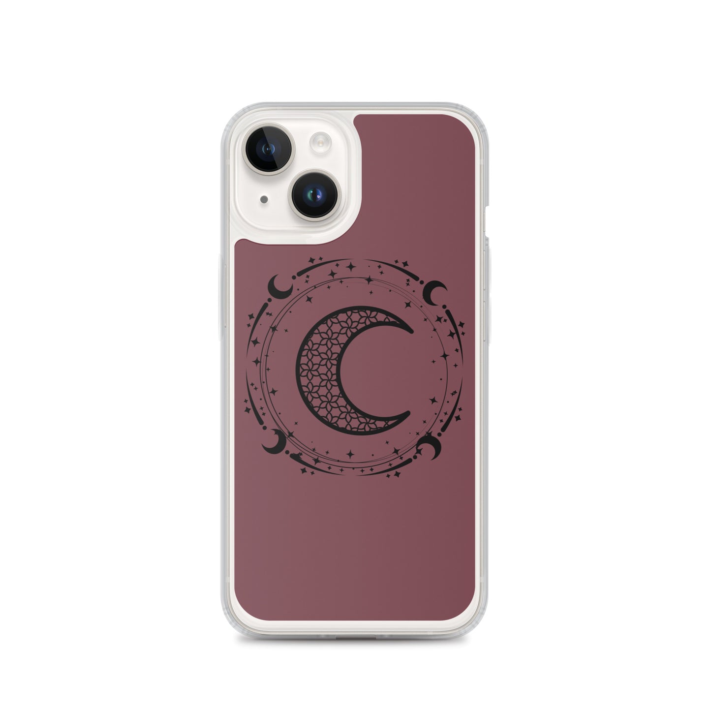 Moon Star Circle Purple Peace Clear Case for iPhone®