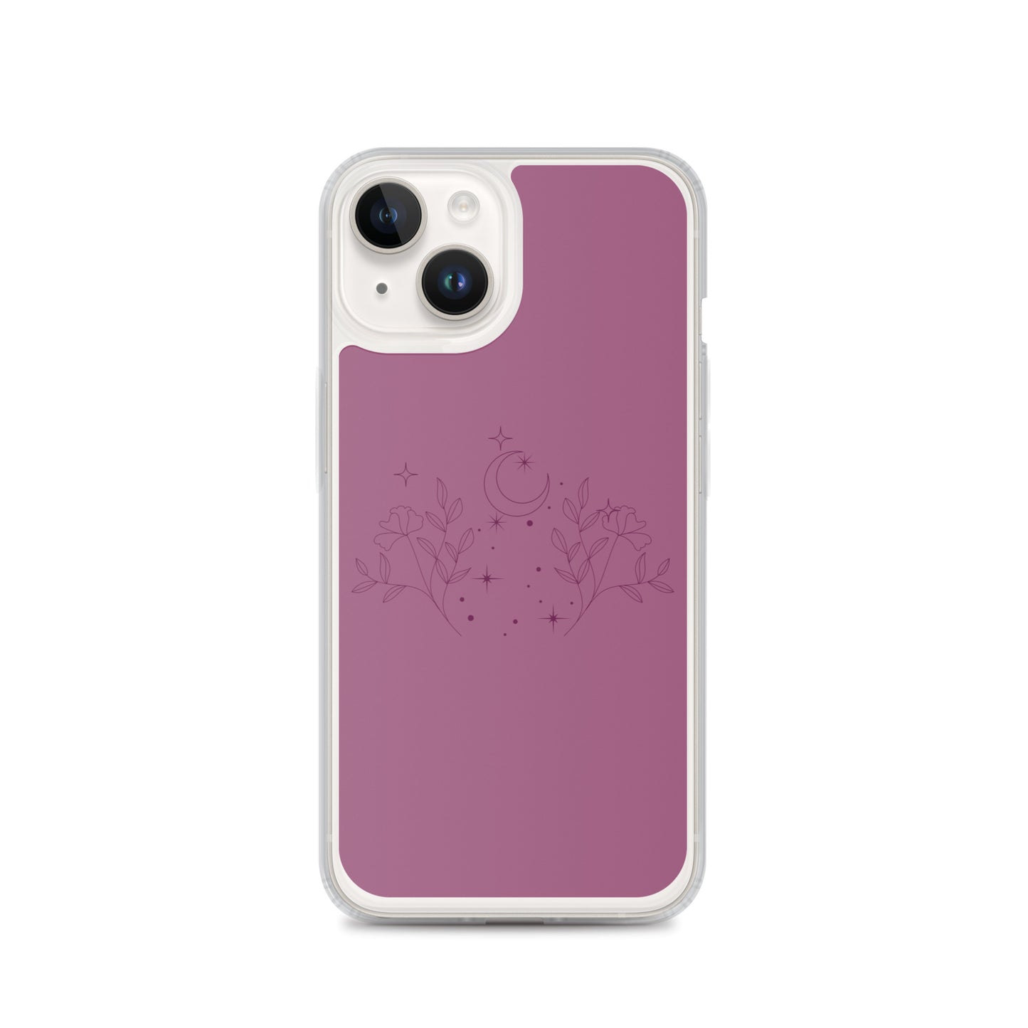 Flower Moon Warm Pink Clear Case for iPhone®