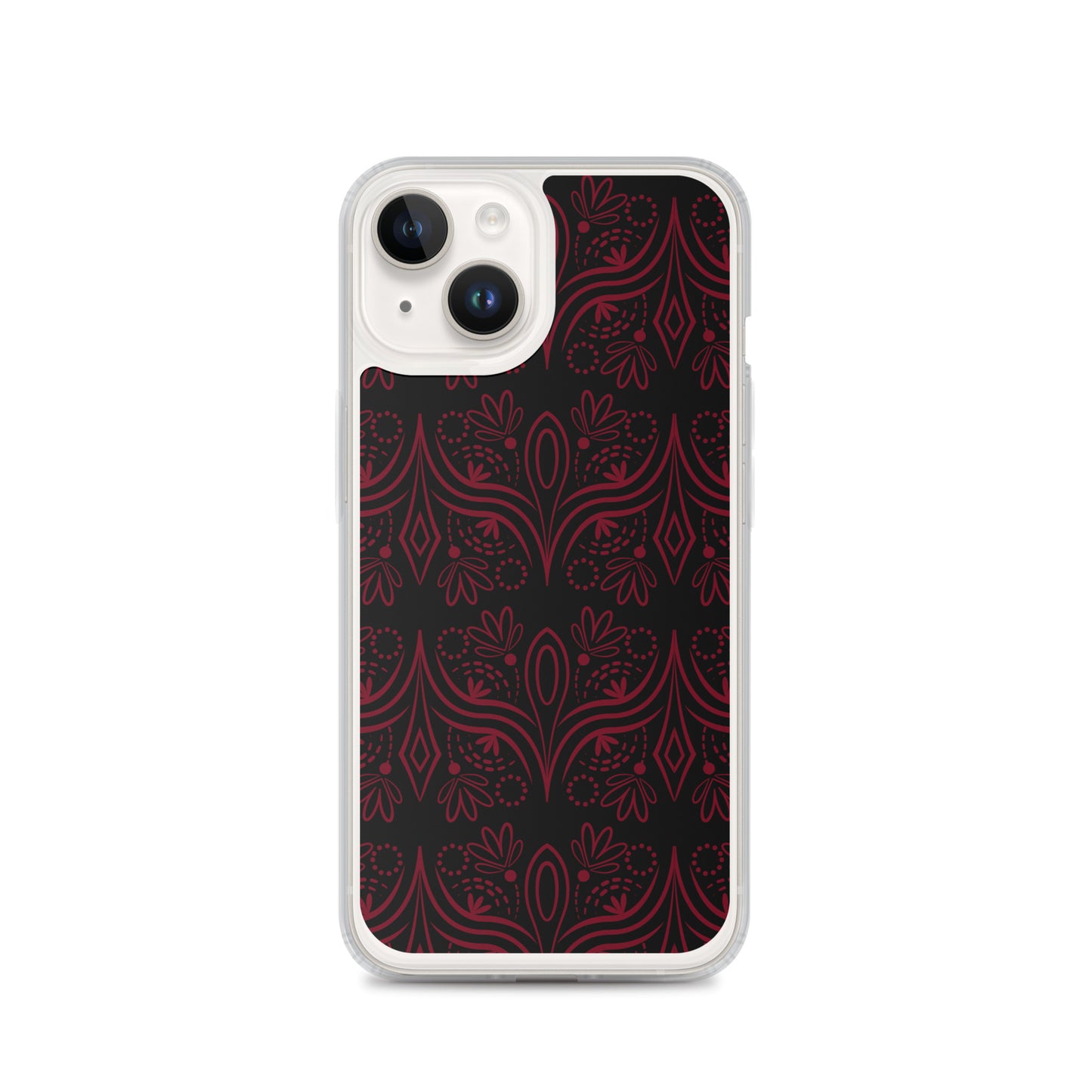 Geometric Black Star Red Clear Case for iPhone®