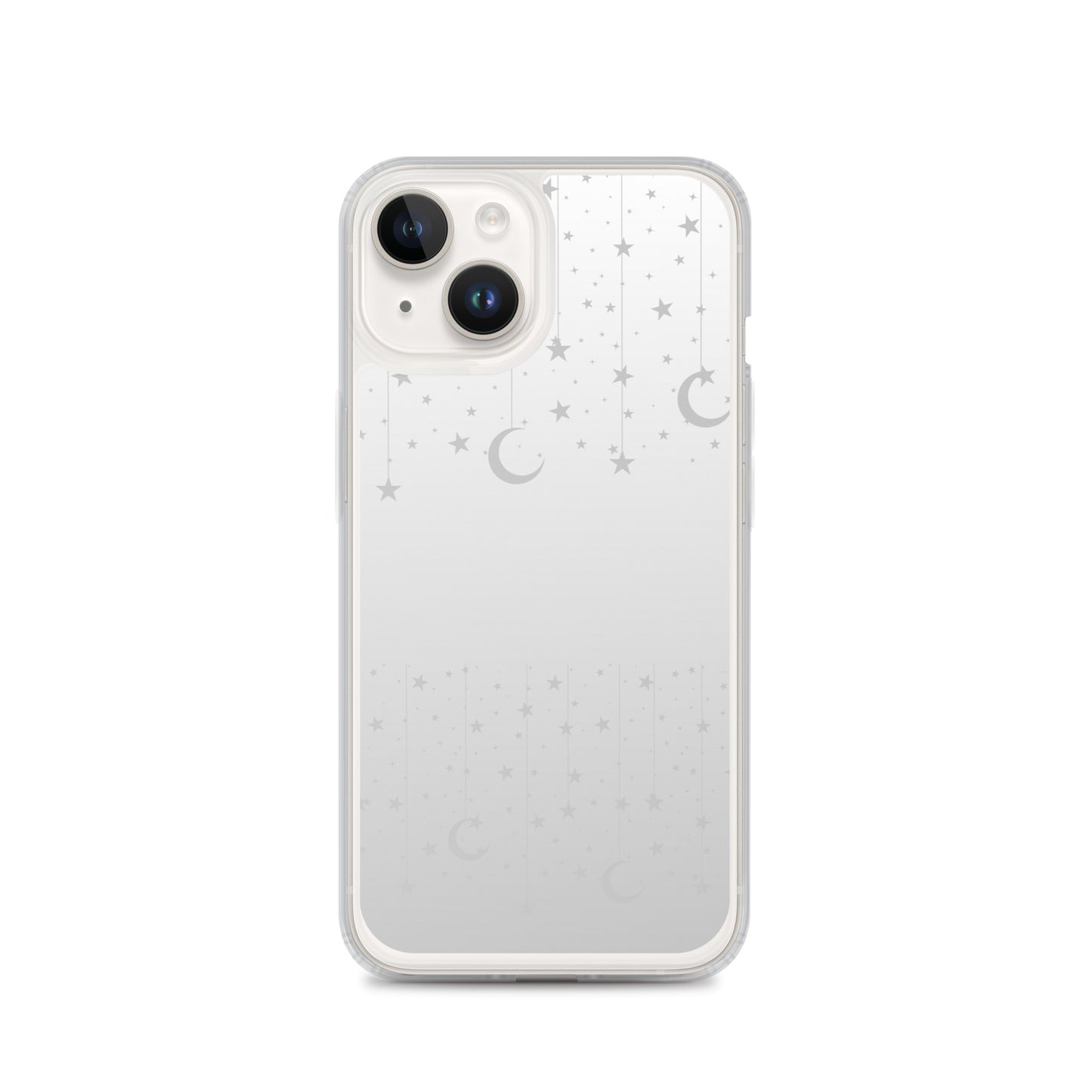 Silver Grey Moon Star Clear Case for iPhone®