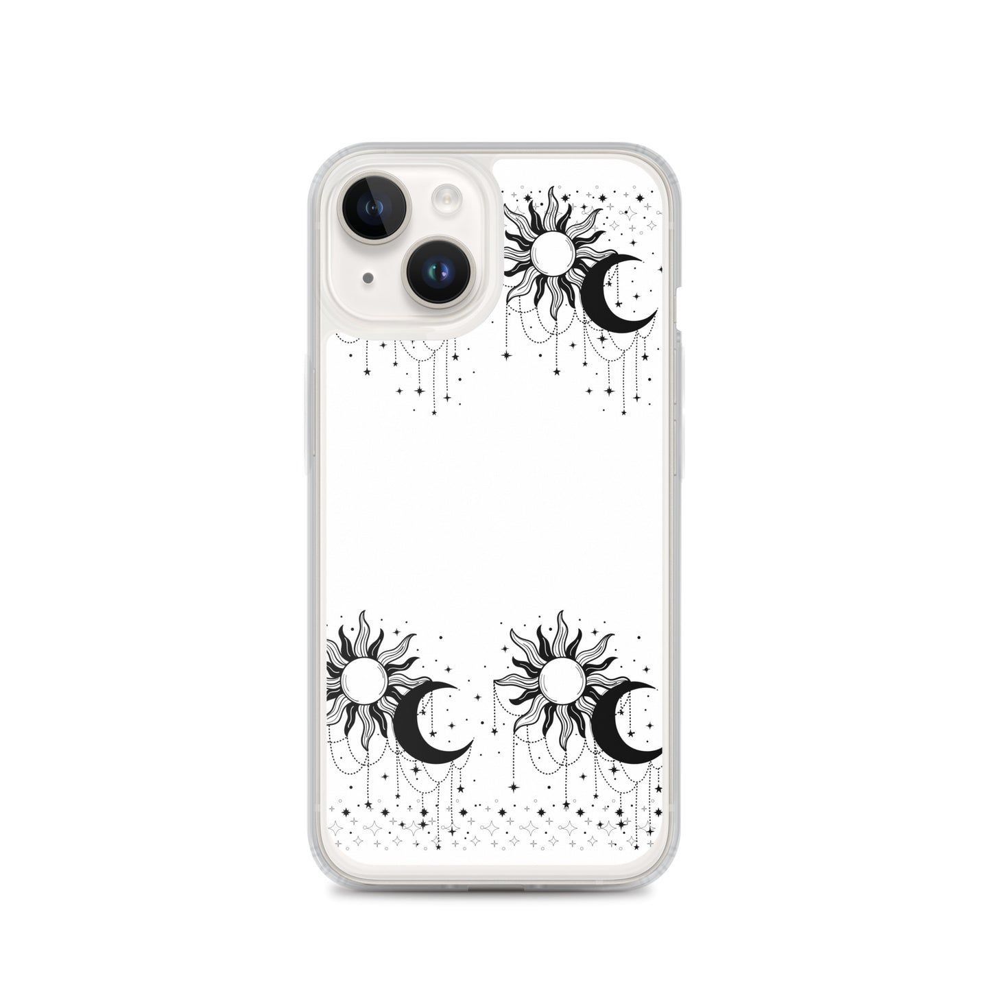 Black White Sun Moon Clear Case for iPhone®