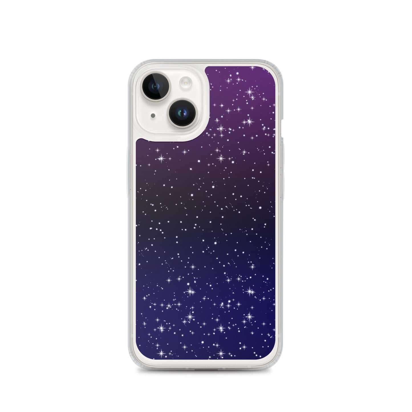 Purple Black Star Galaxy Clear Case for iPhone®